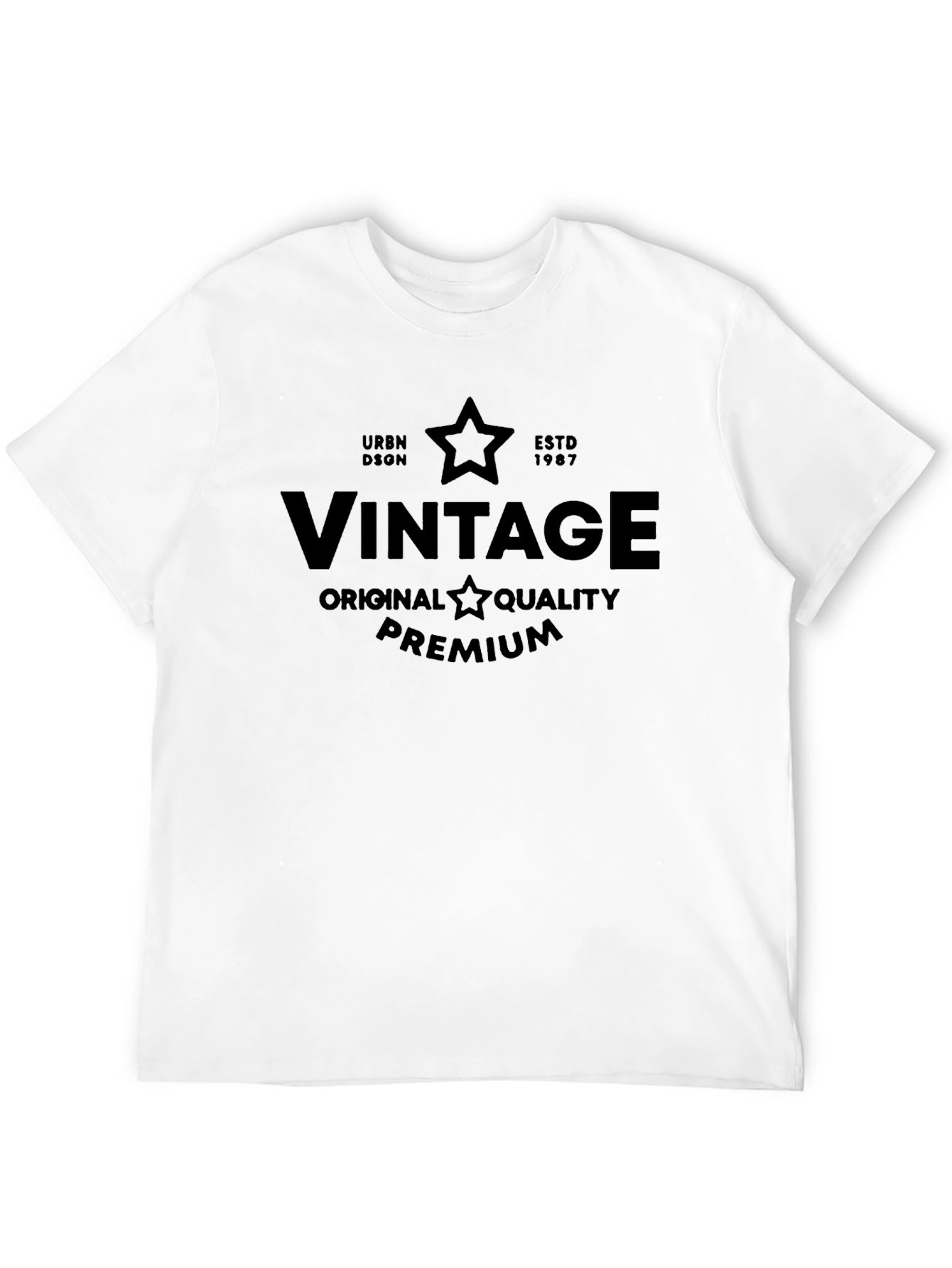 Black Vintage Graphic Print Black T-Shirt view 12
