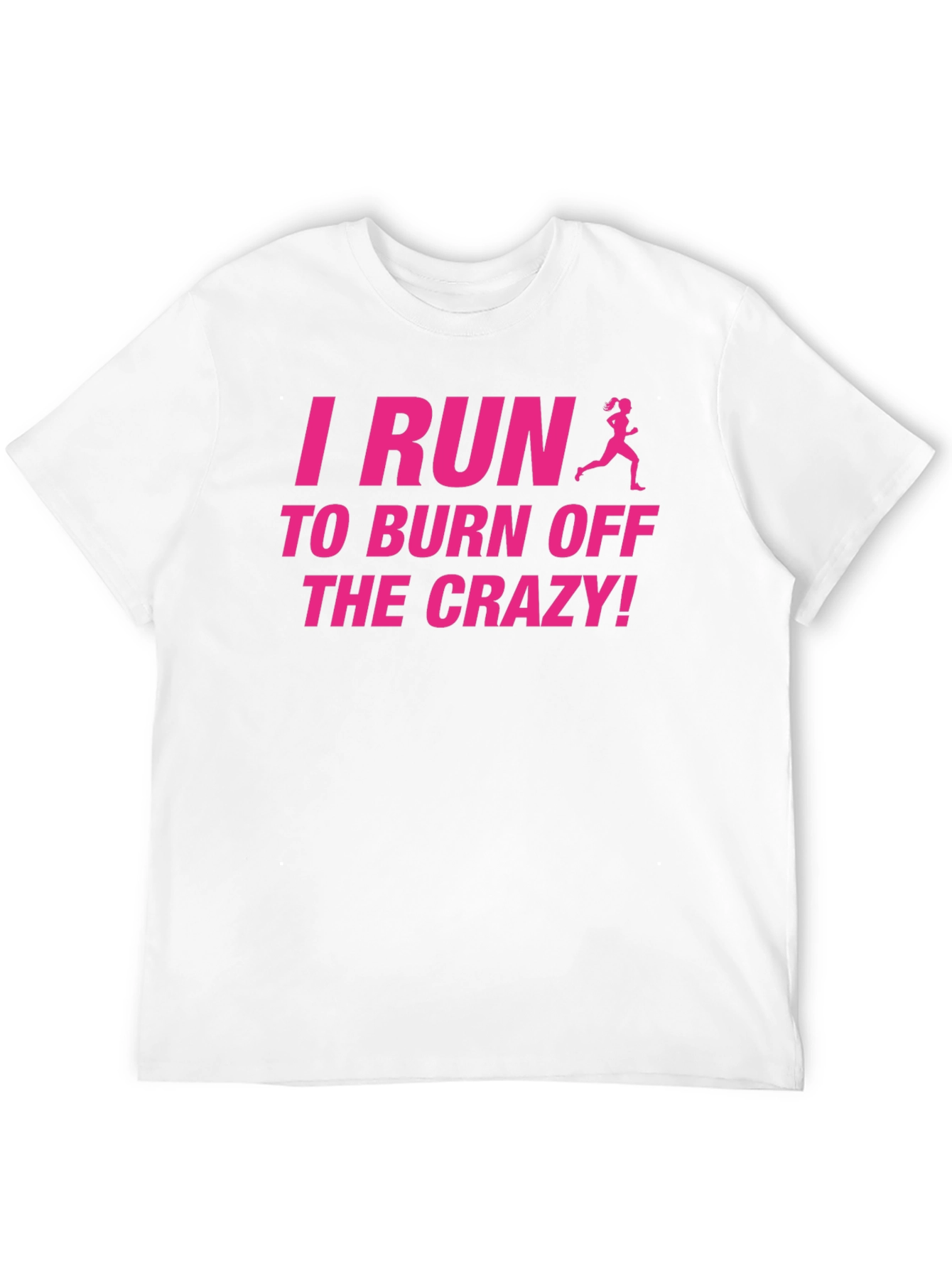 Black I Run to Burn Off the Crazy T-Shirt - Funny Running Tee view 12