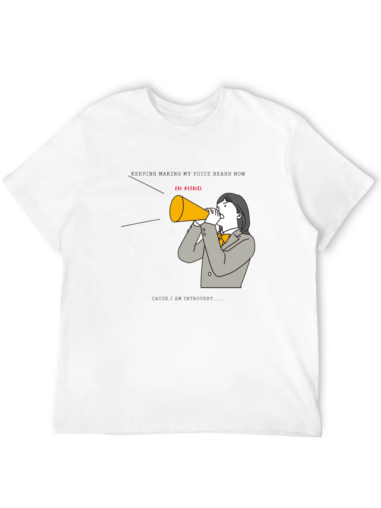 Black Introvert Voice T-Shirt - Hear Me Now view 12