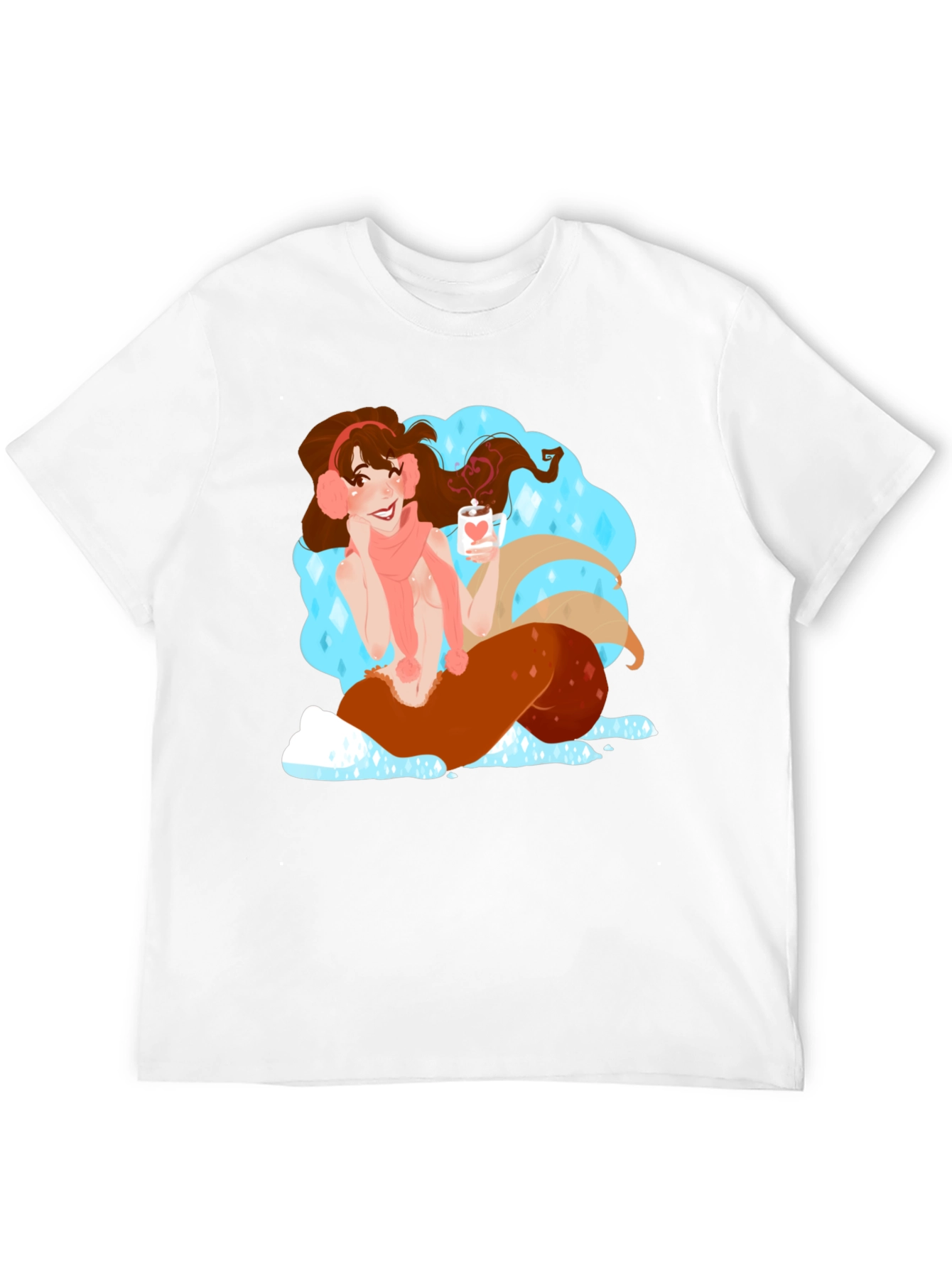 Black Winter Mermaid Graphic Tee - Cozy Cocoa view 12