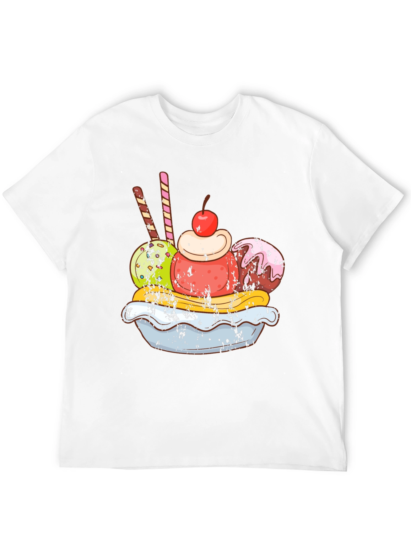 Black Ice Cream Sundae Graphic Tee - Tasty Design view 12