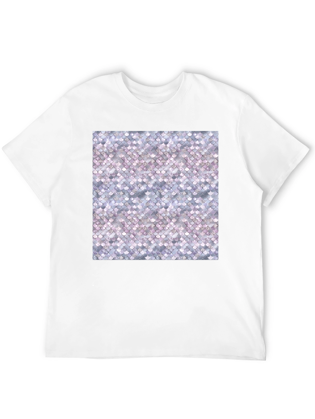 Black Mermaid Scale Pattern Tee - Stylish & Unique view 12