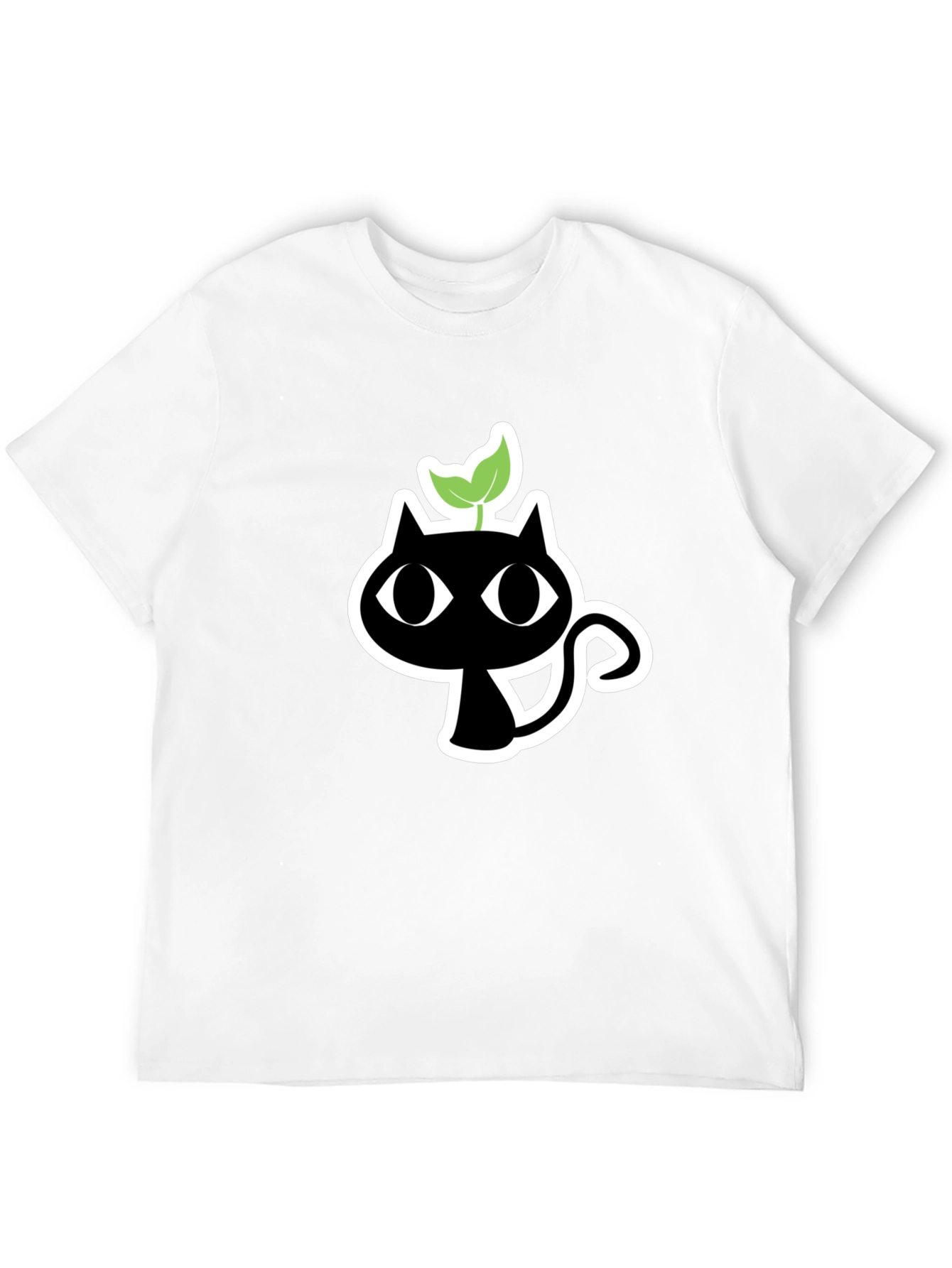 Black Black Cat Plant T-Shirt - Unique Graphic Tee view 12