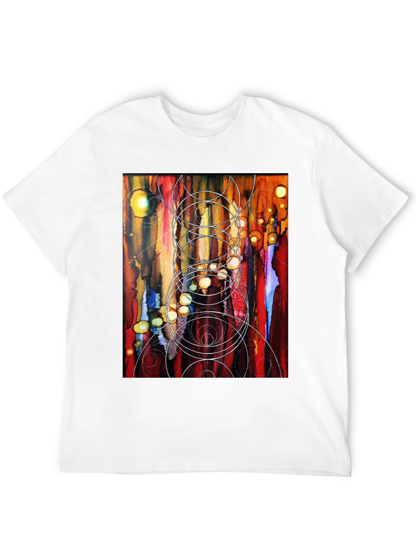 Black Abstract Art Black T-Shirt view 12