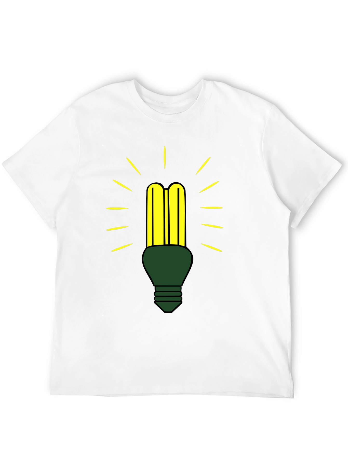 Black Eco-Friendly Light Bulb Graphic Tee view 12