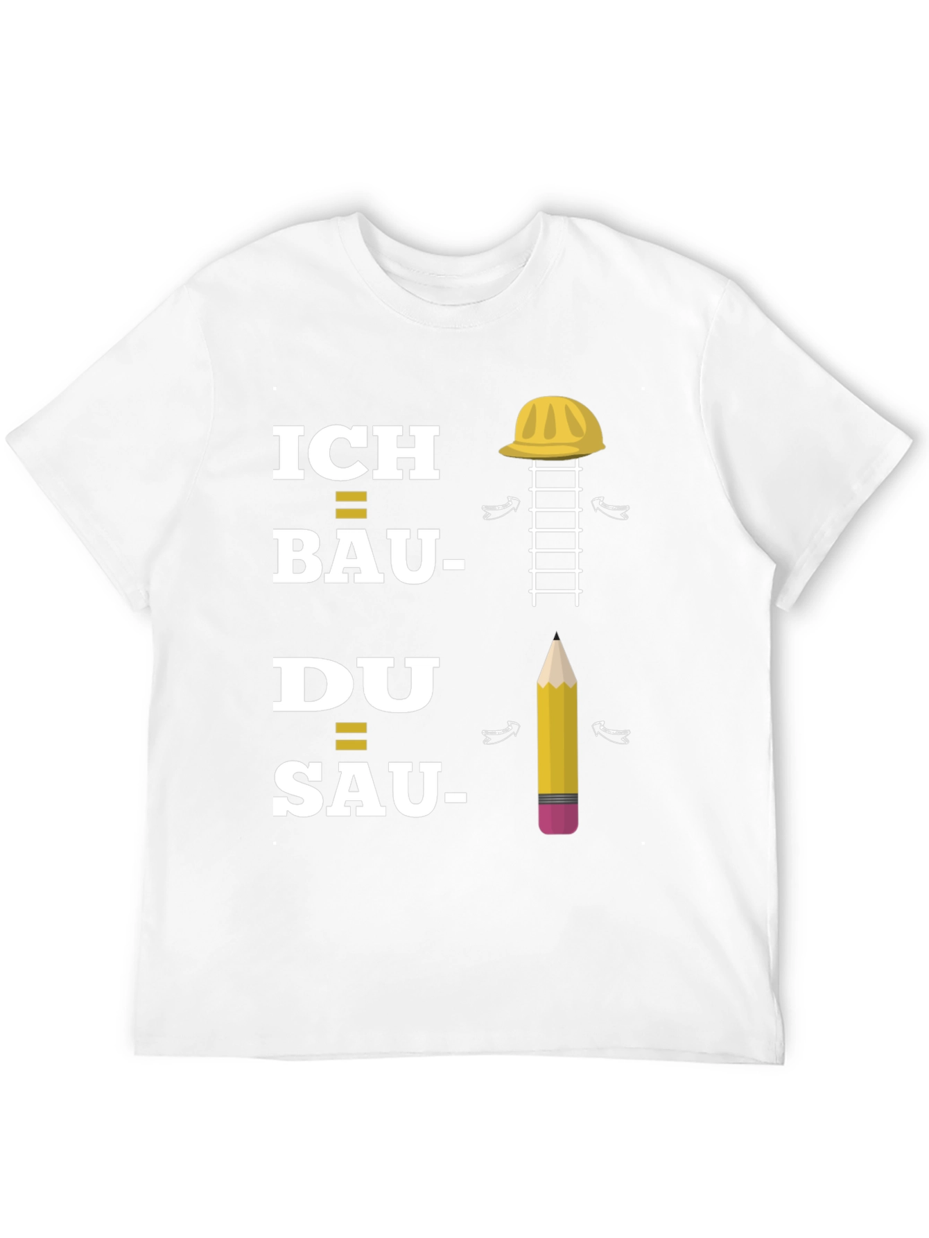 Black Construction T-Shirt: Ich Bau, Du Sau view 12