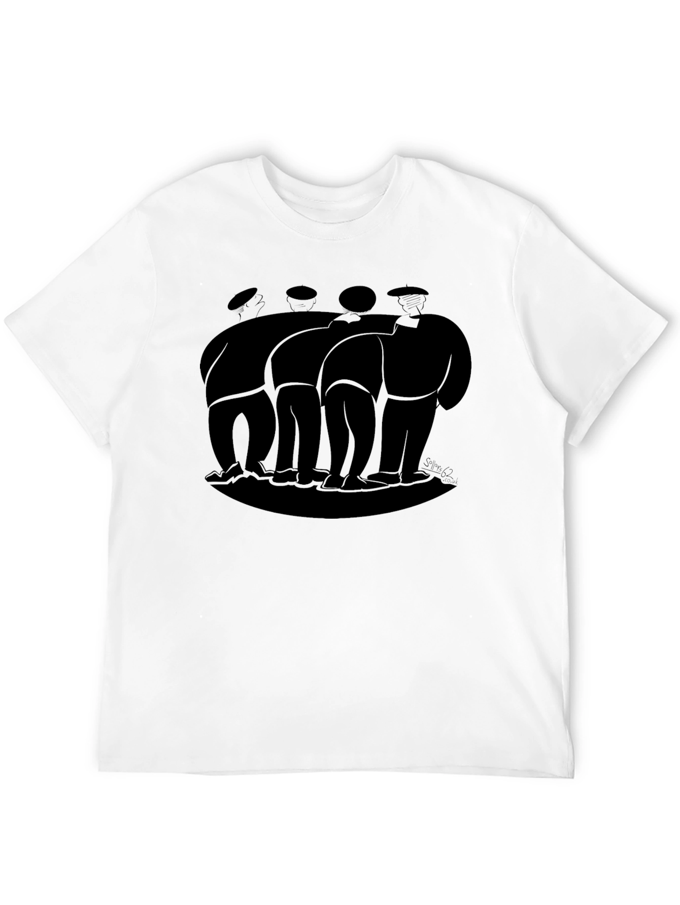 Black Abstract Men Black T-Shirt view 12