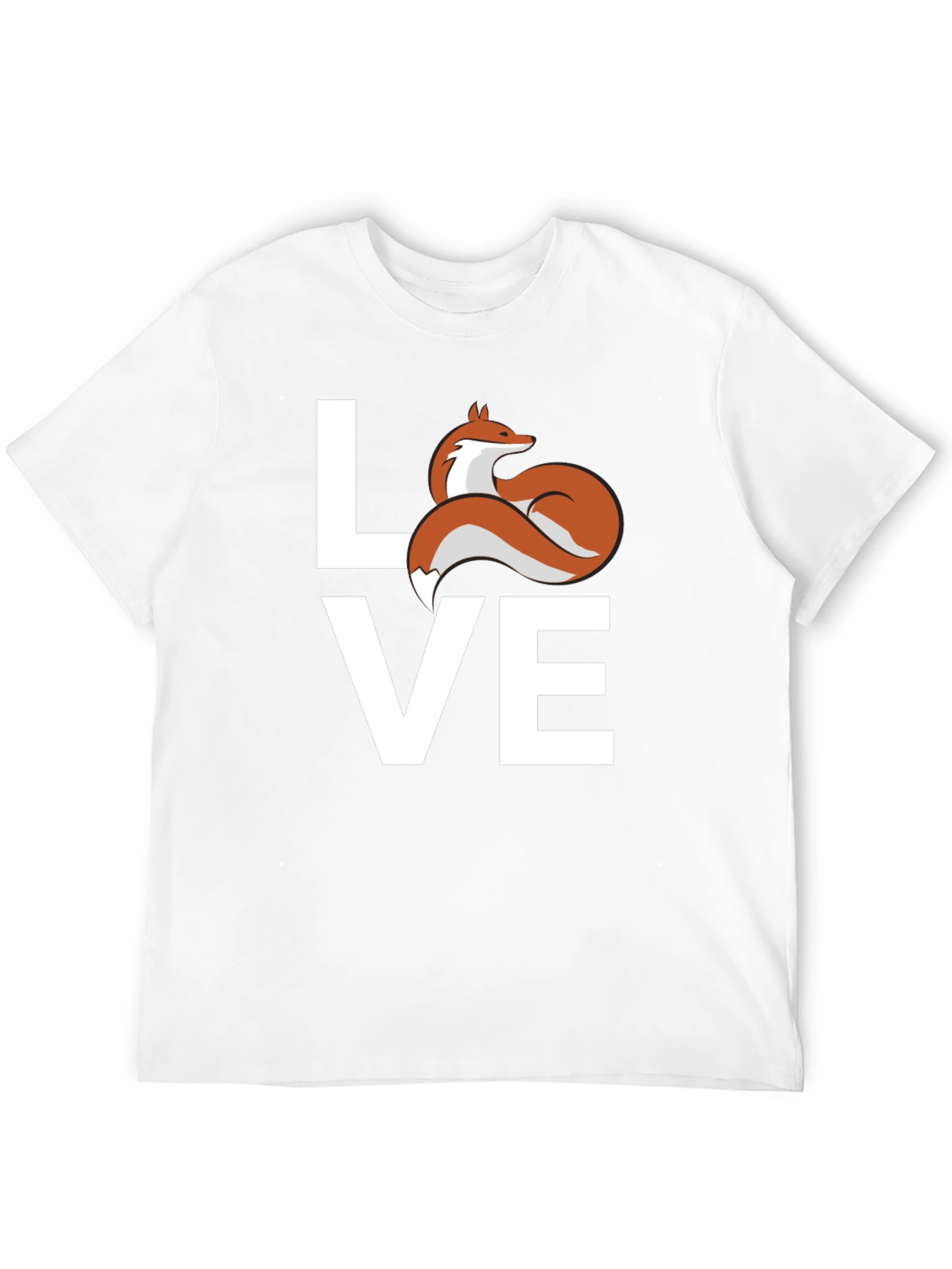 Black Love Fox Graphic T-Shirt - Cute Animal Tee view 12
