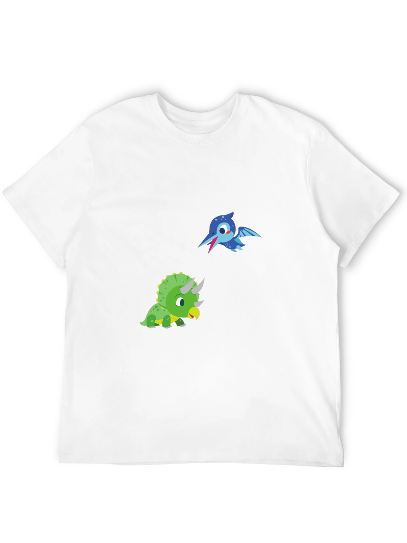 Black Dino Pals Black Tee - Cartoon Dinosaur T-Shirt view 12