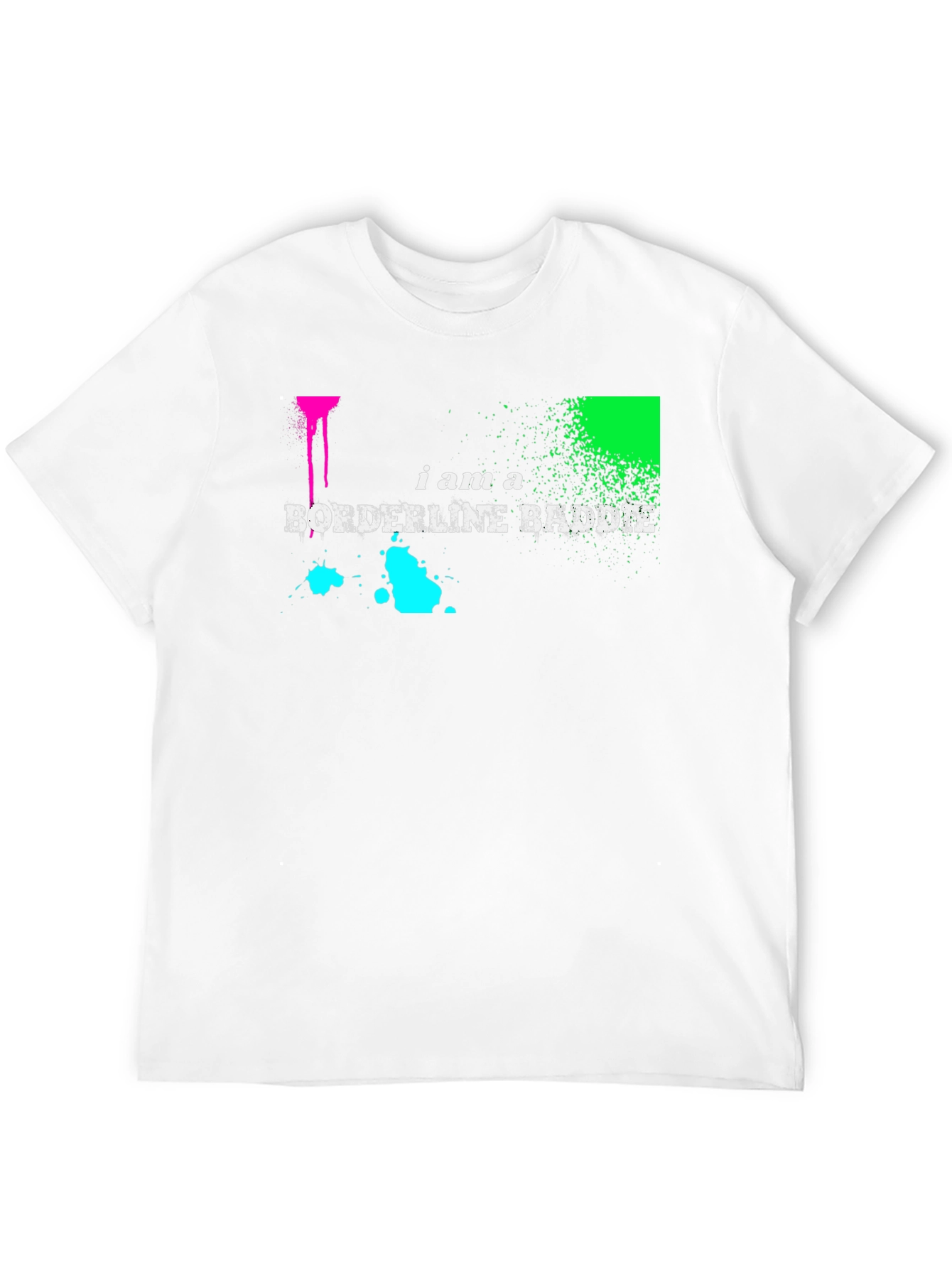 Black I am a Borderline Baddie Graphic T-Shirt view 12