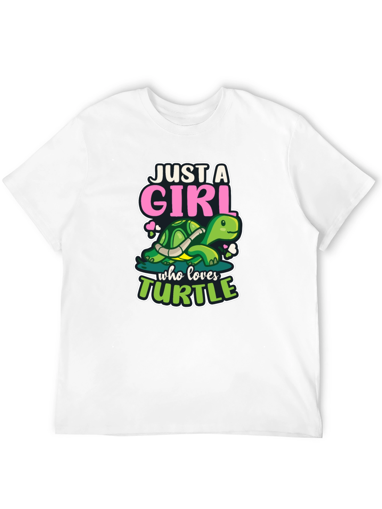 Black Just A Girl Who Loves Turtle T-Shirt view 12