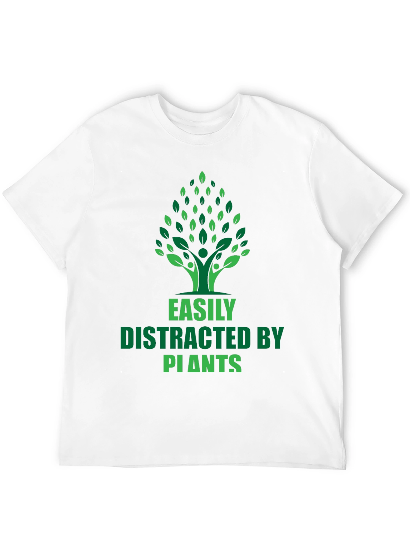 Black Easily Distracted by Plants Graphic T-Shirt view 12