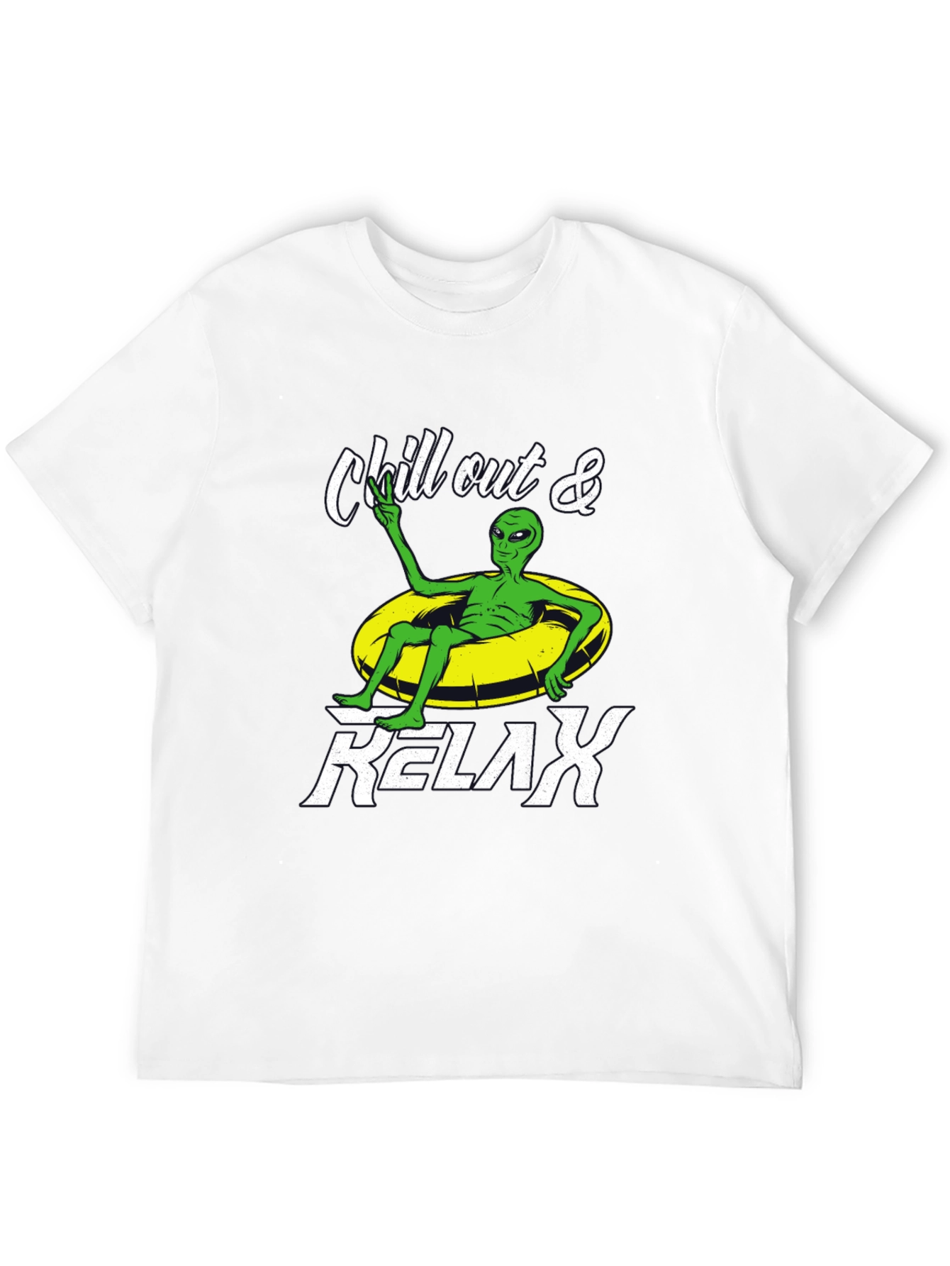 Black Chill Out Alien T-Shirt view 12