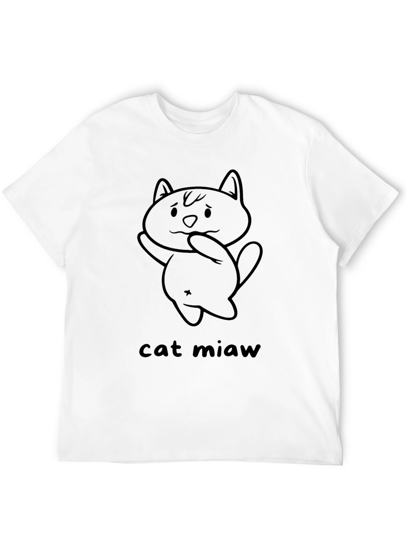 Black Cat Miaw Graphic T-Shirt view 12