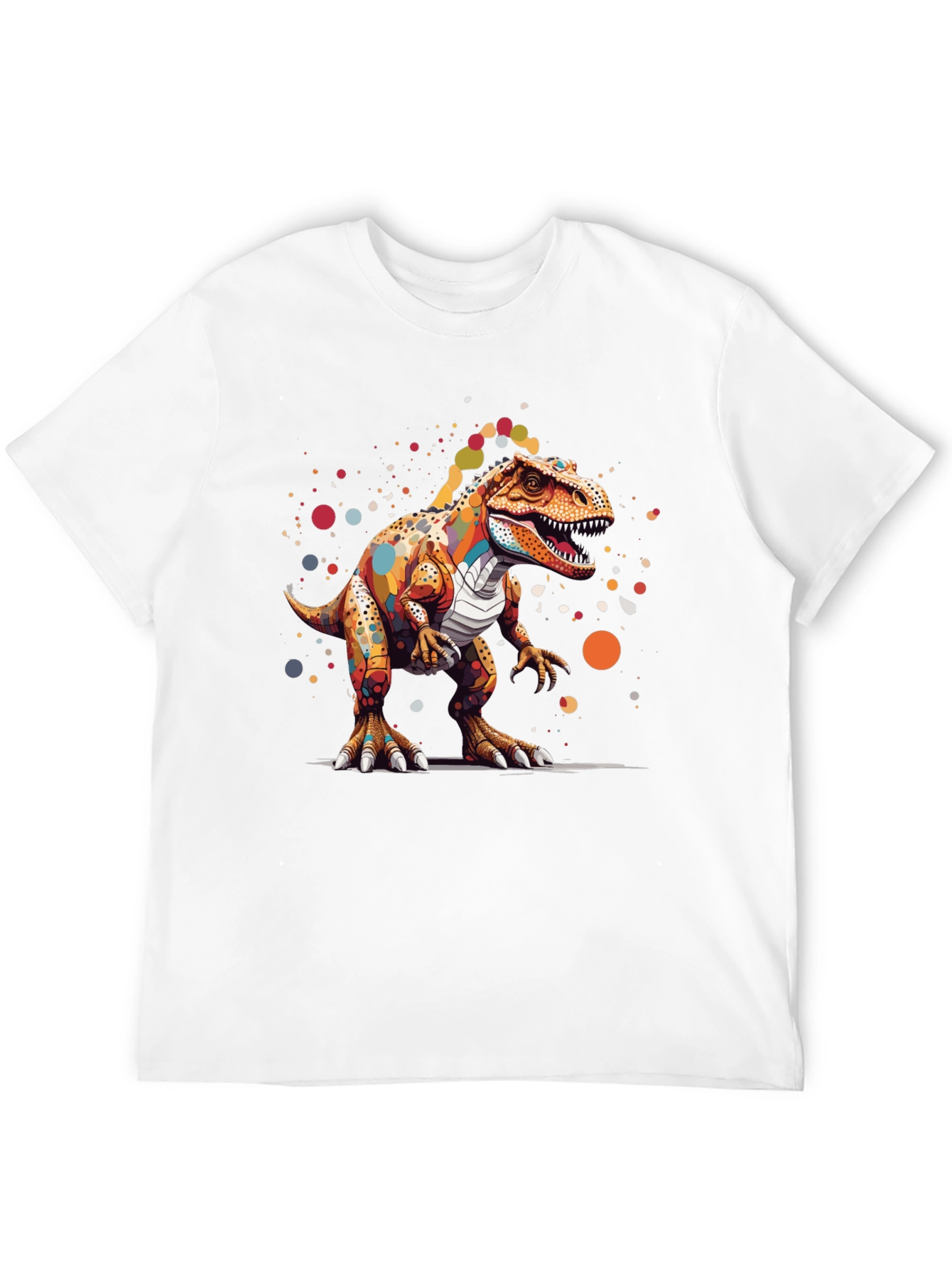 Black Colorful Dinosaur Graphic T-Shirt view 12