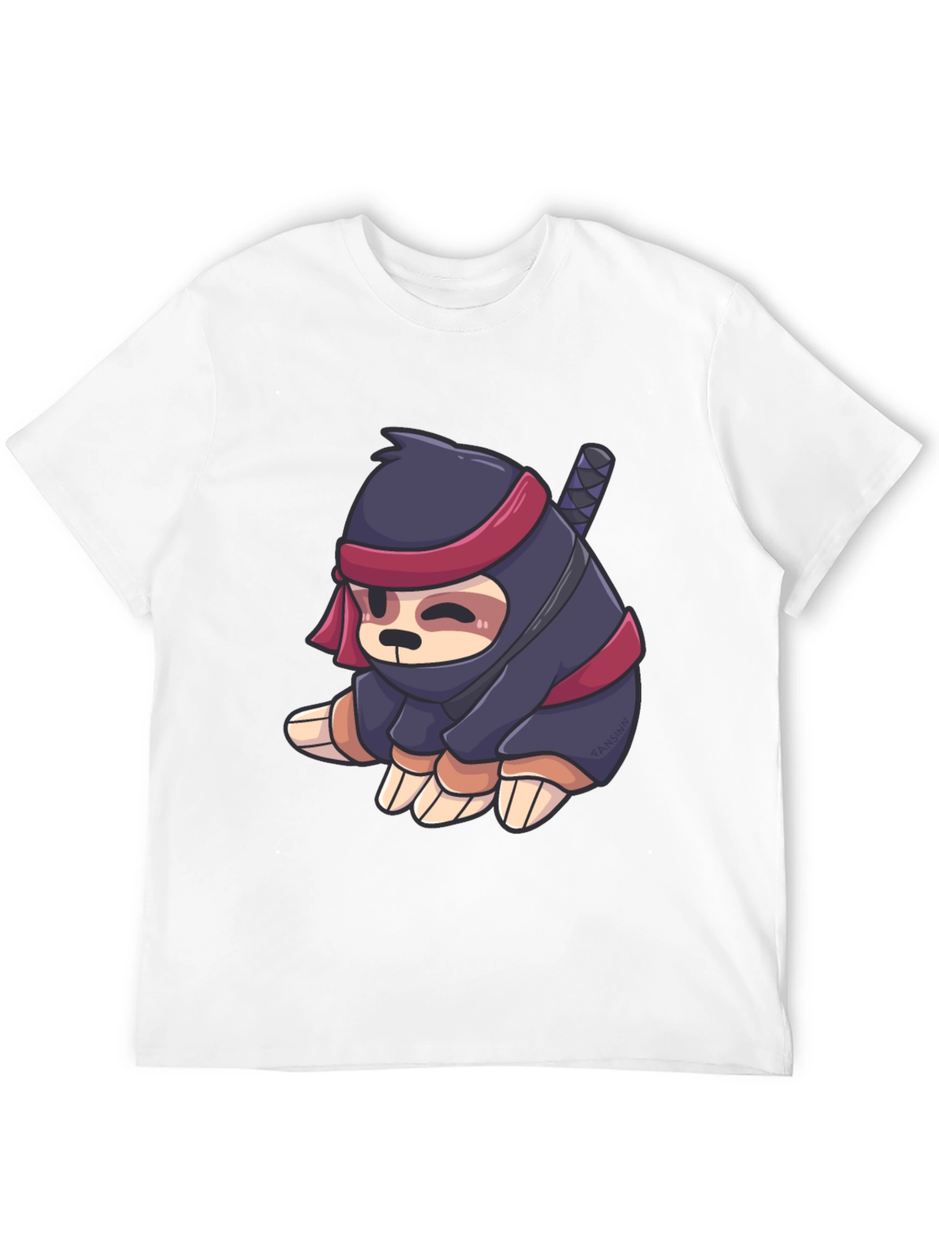 Black Ninja Sloth Graphic Tee - Stealth Mode Activated view 12