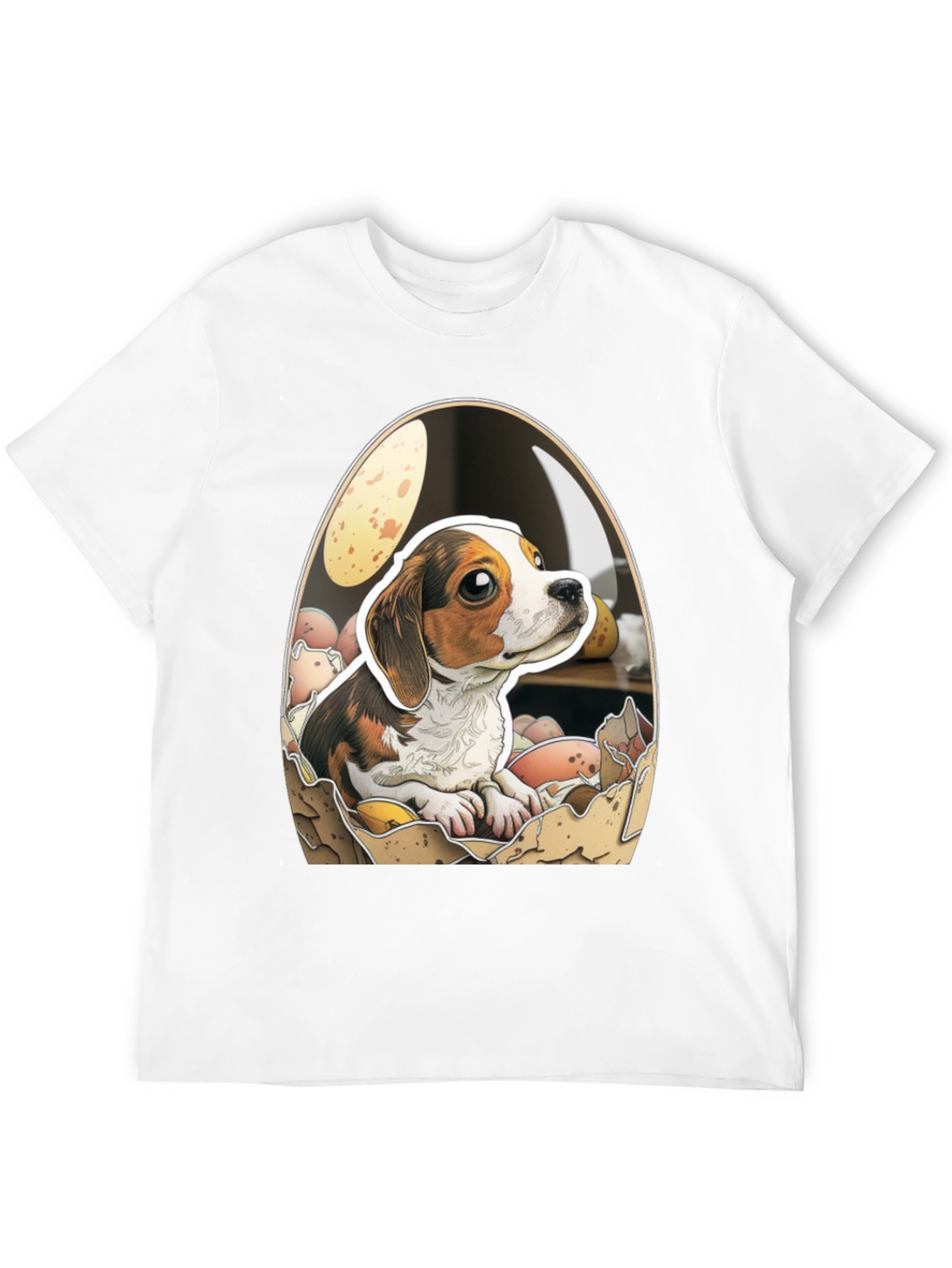 Black Eggcellent Beagle T-Shirt view 12