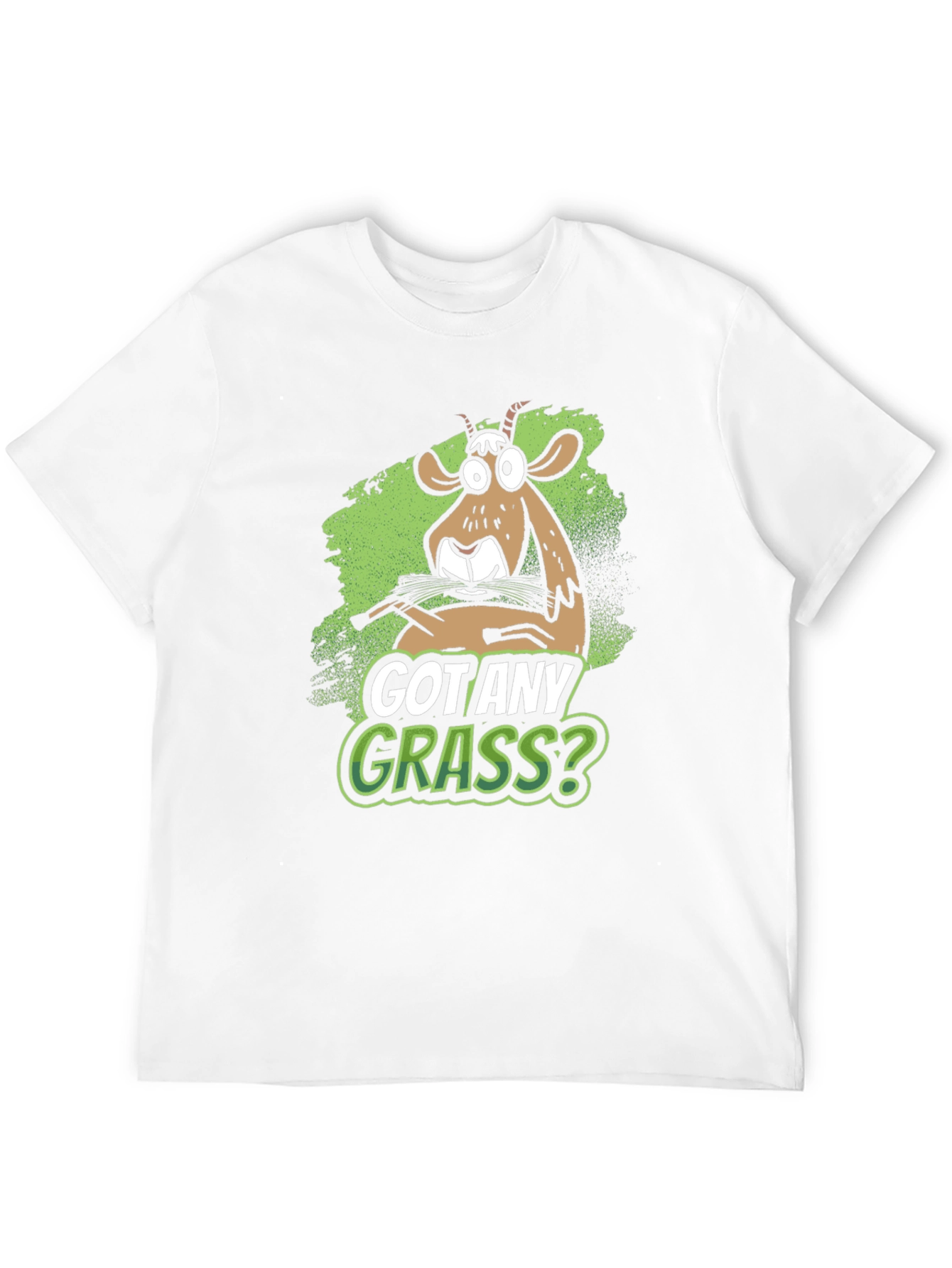 Black Got Any Grass? Graphic Tee - Funny Goat Design view 12