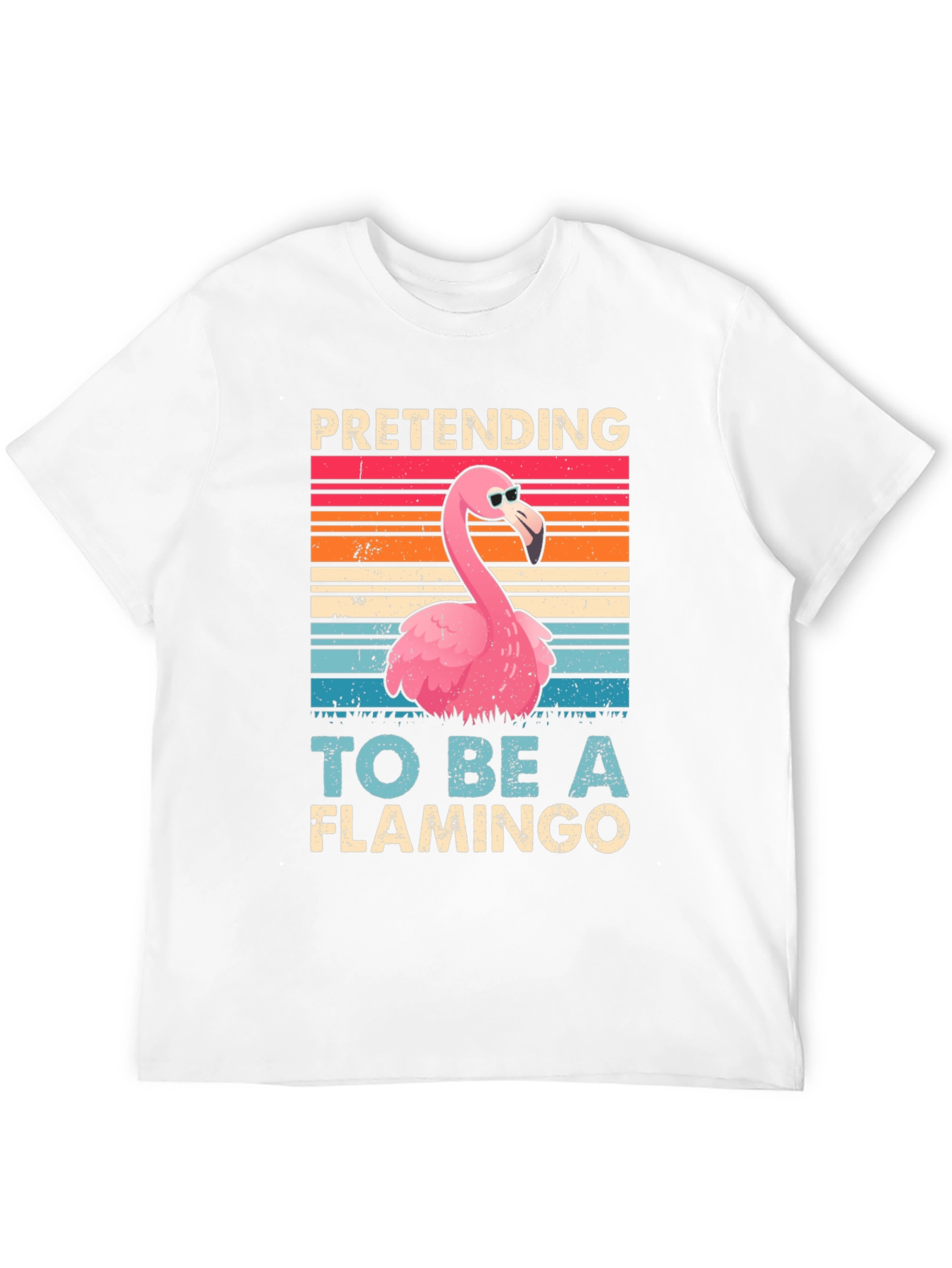 Black Funny Flamingo T-Shirt - Pretending to be a Flamingo view 12