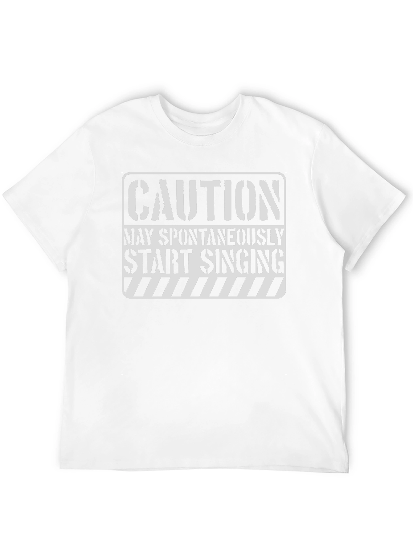 Black Caution May Spontaneously Start Singing Black T-Shirt view 12