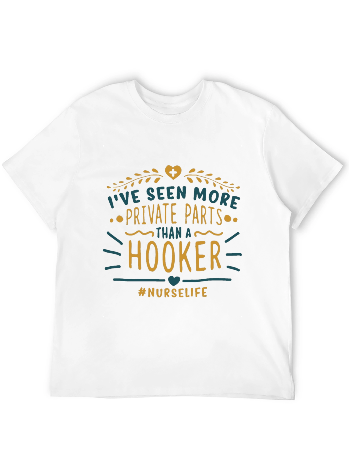 Black Nurse Life T-Shirt: Seen More Private Parts view 12