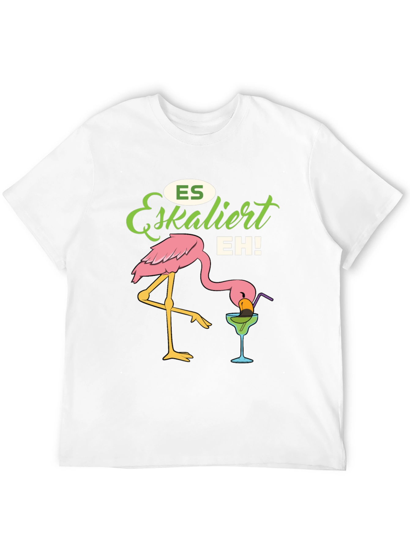 Black Es Eskaliert EH! Flamingo T-Shirt view 12