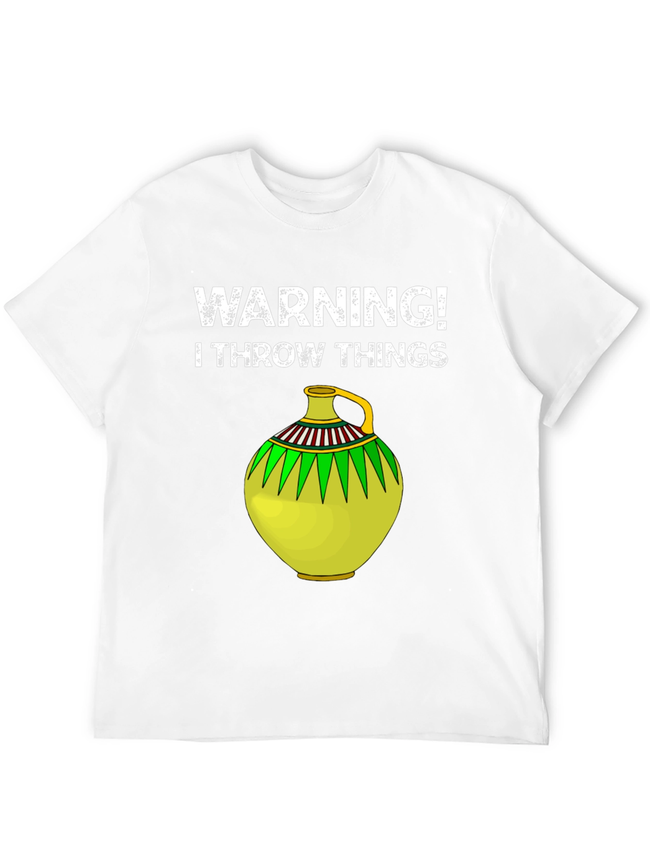 Black Warning! I Throw Things - Novelty Graphic Tee view 12