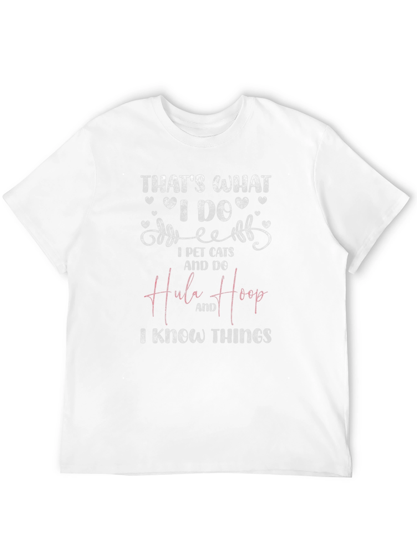 Black I Pet Cats and Do Hula Hoop T-Shirt view 12