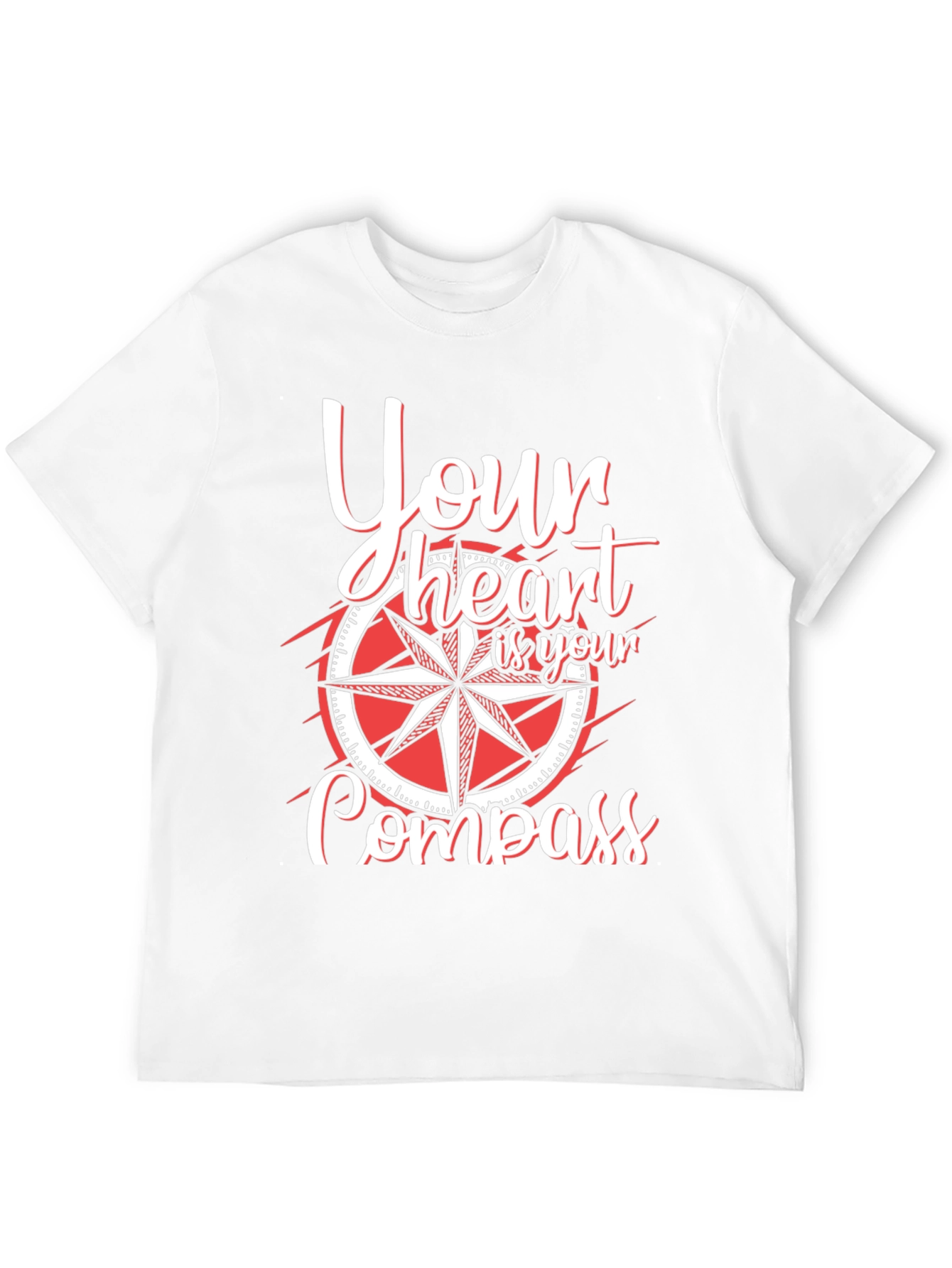 Black Heart Compass Graphic T-Shirt view 12