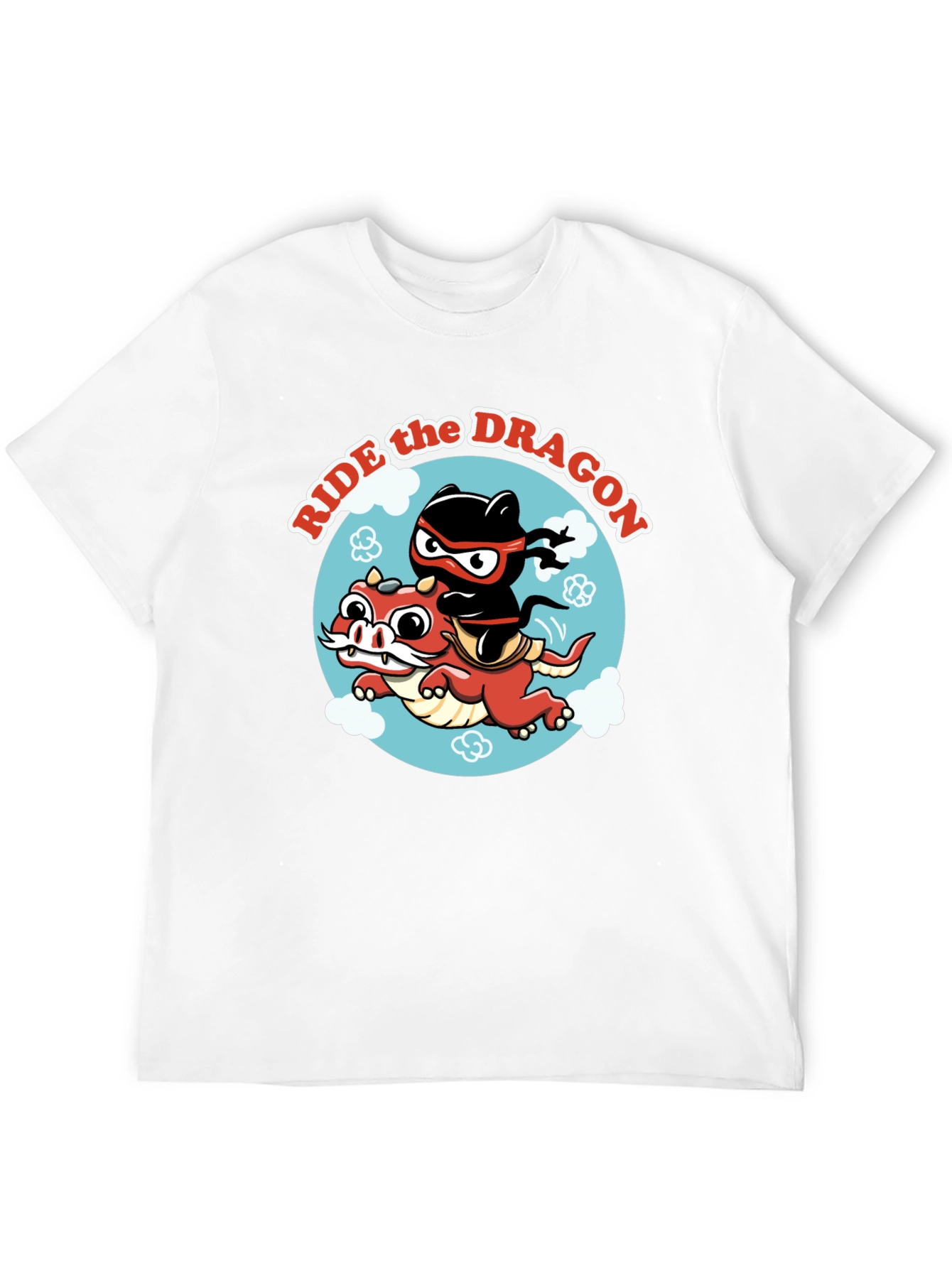 Black Ride the Dragon Graphic T-Shirt - Ninja Style! view 12