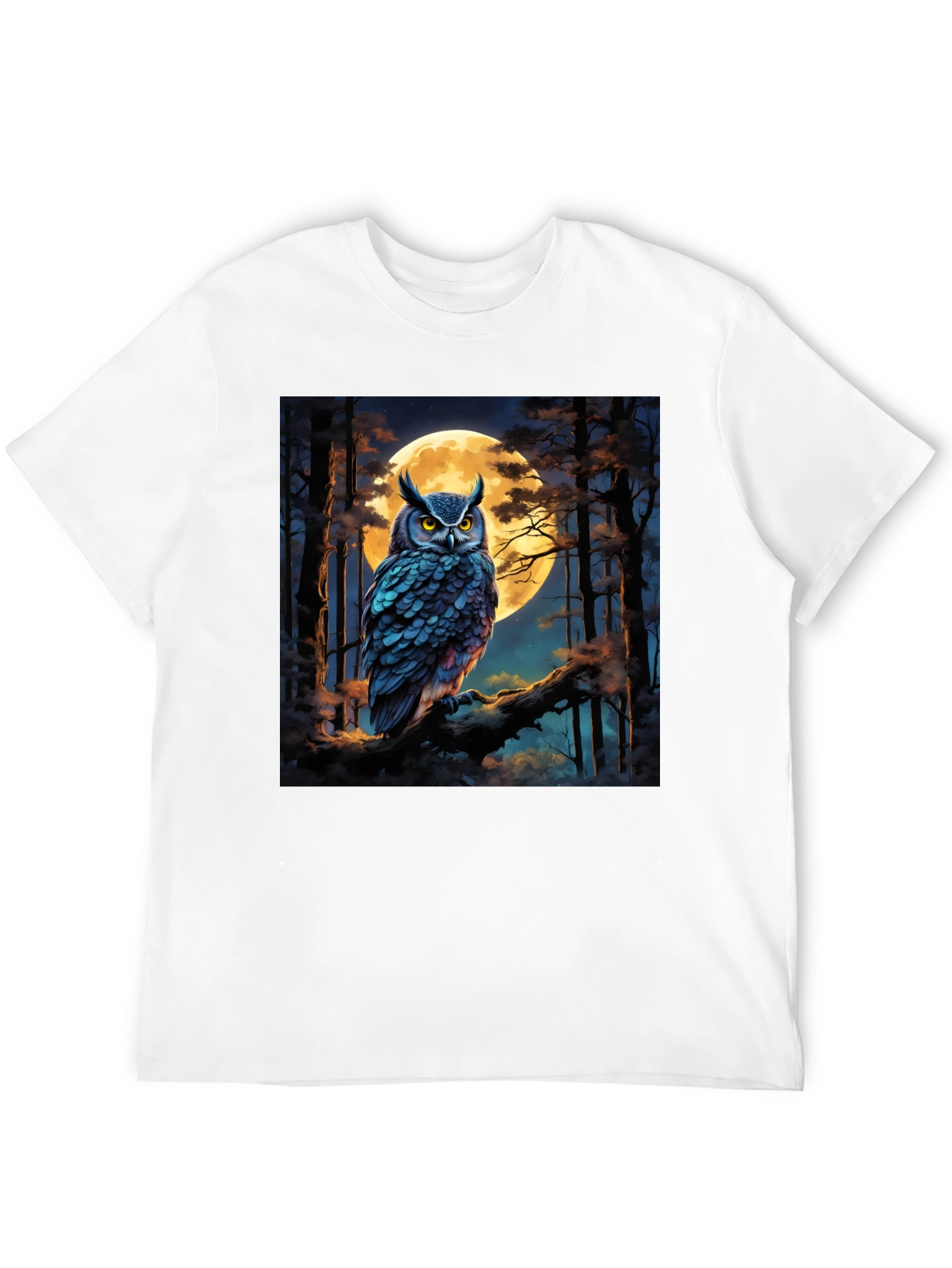 Black Owl Moon Black Graphic Tee view 12