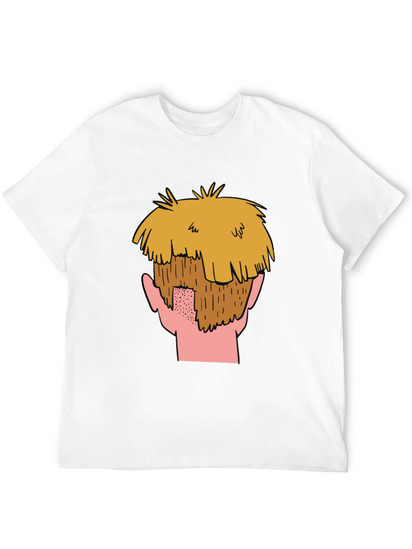 Black Cartoon Beard Graphic T-Shirt view 12