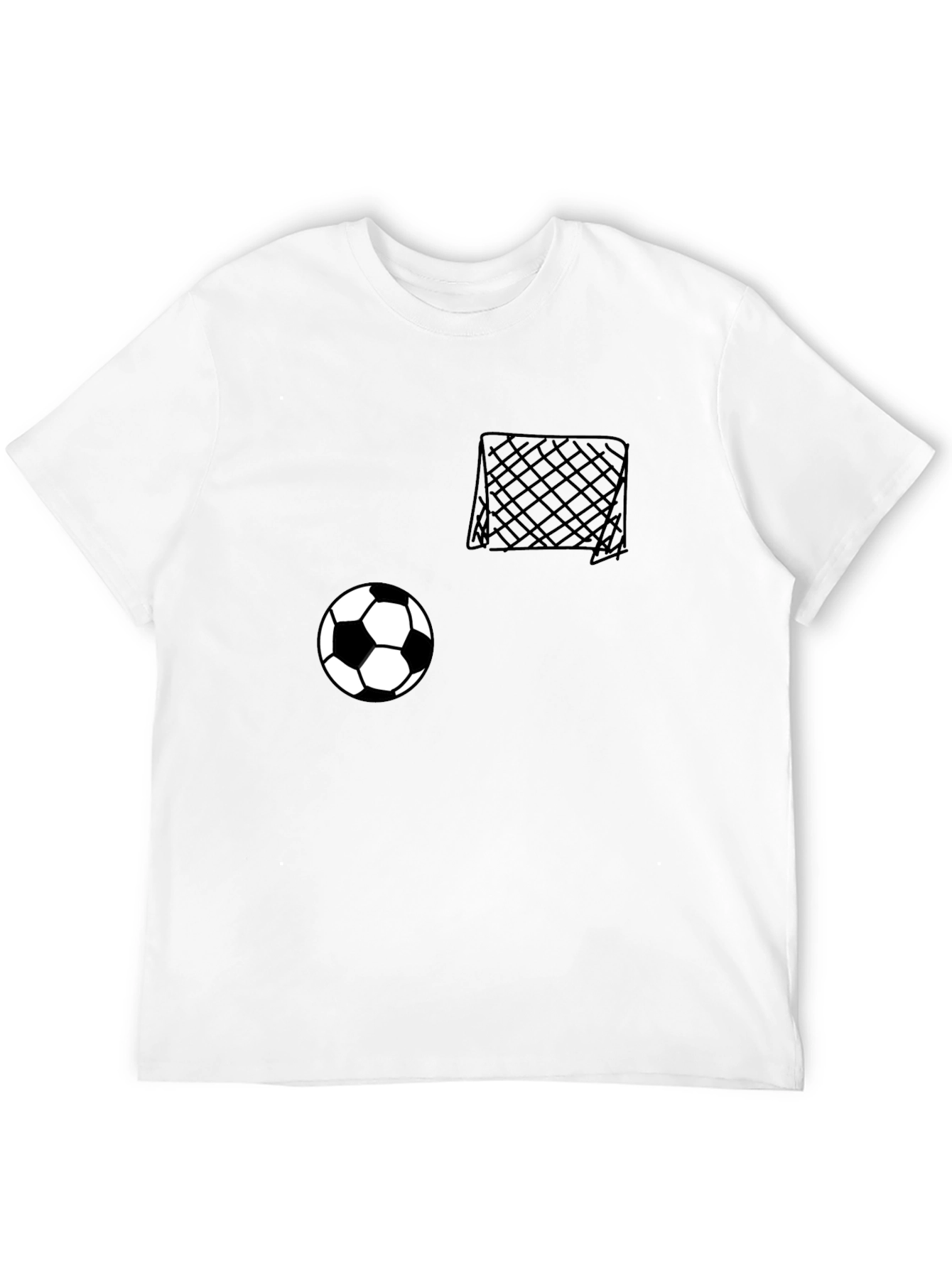 Black Soccer Goal & Ball Graphic Tee - Casual Black T-Shirt view 12