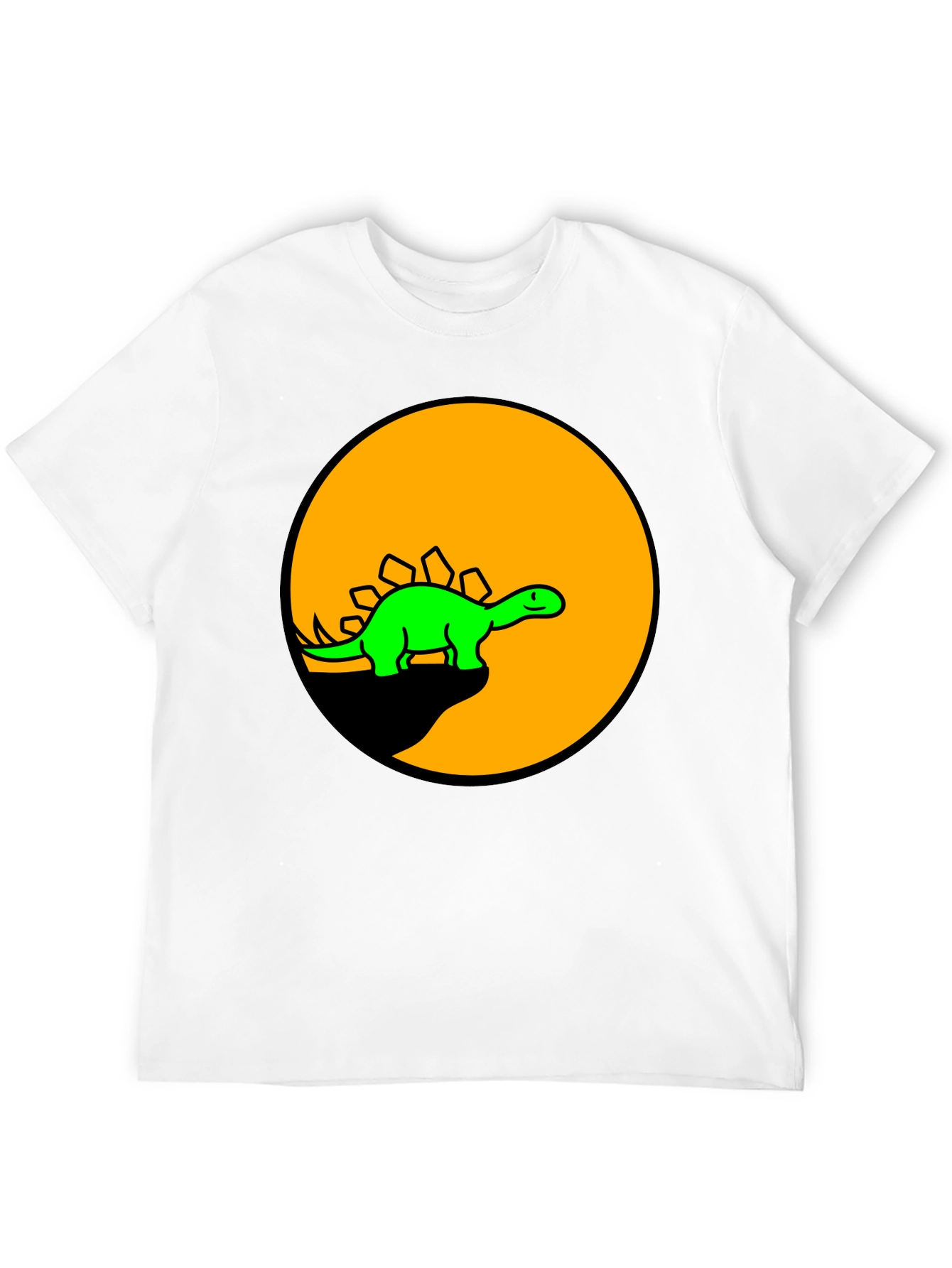 Black Dinosaur Graphic Tee - Black Cotton T-Shirt view 12