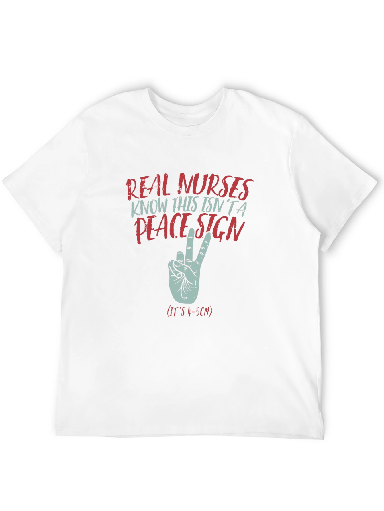 Black Funny Nurse Peace Sign T-Shirt RN Gift view 12