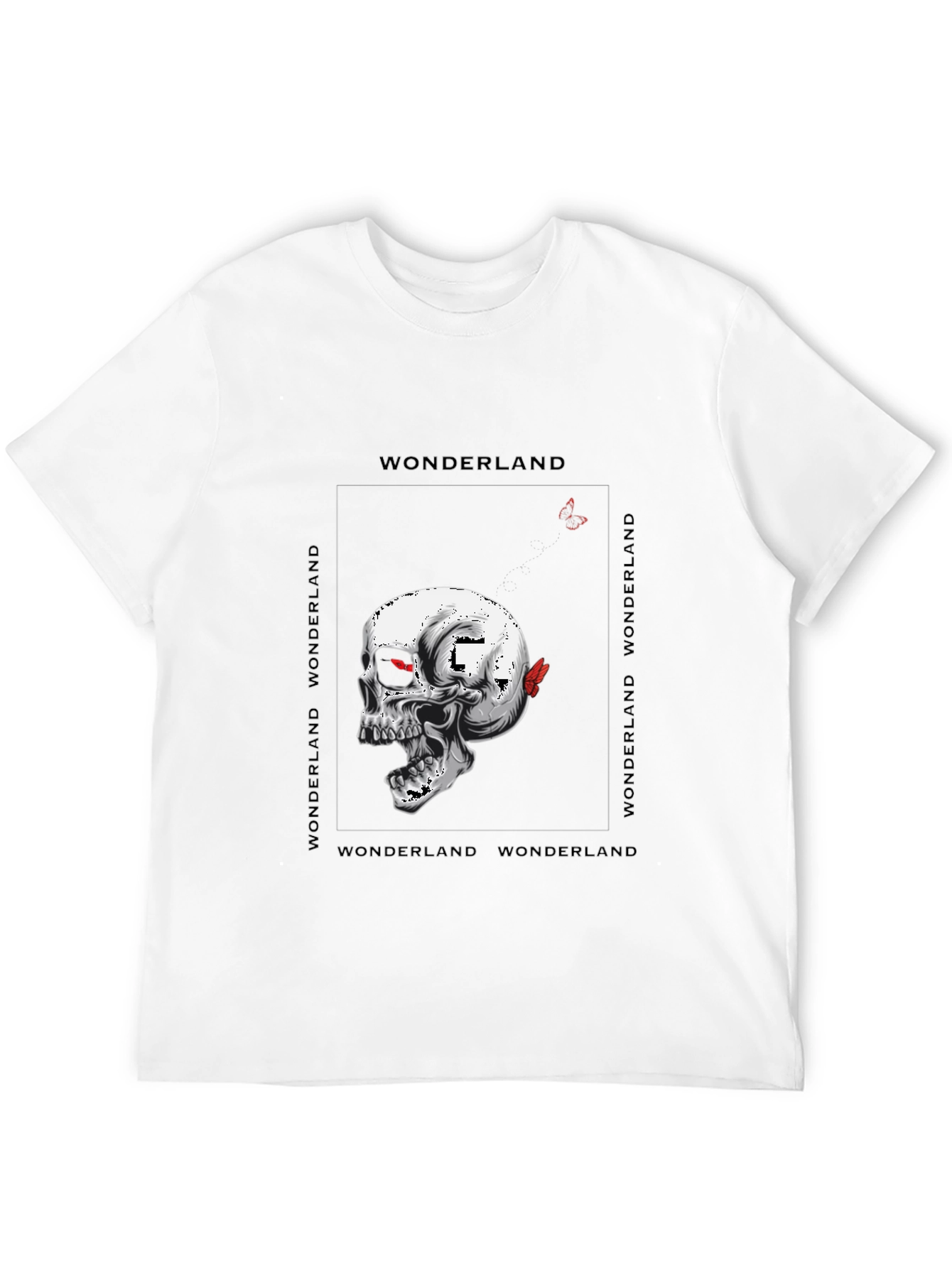 Black Skull Wonderland Graphic Tee - Black T-Shirt view 12