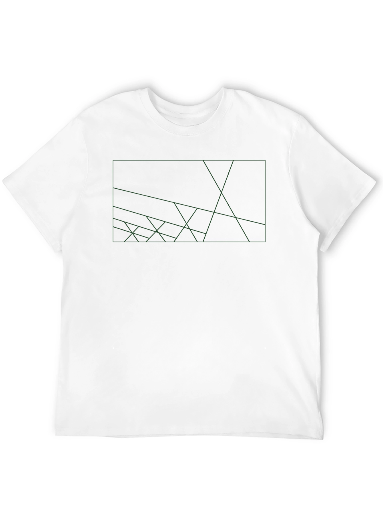 Black Geometric Line Art Black T-Shirt view 12