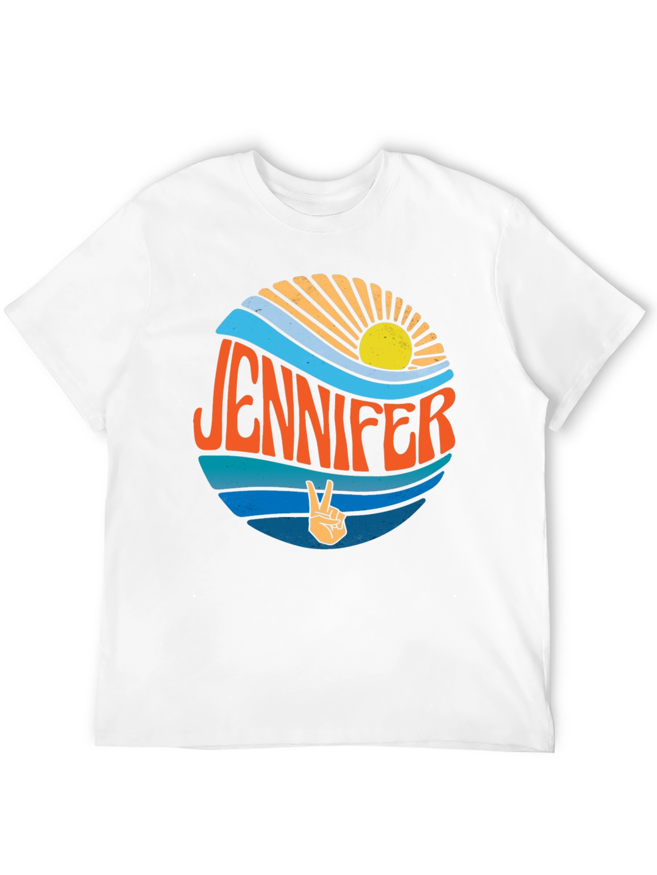 Black Retro Jennifer Peace Sign T-Shirt view 12