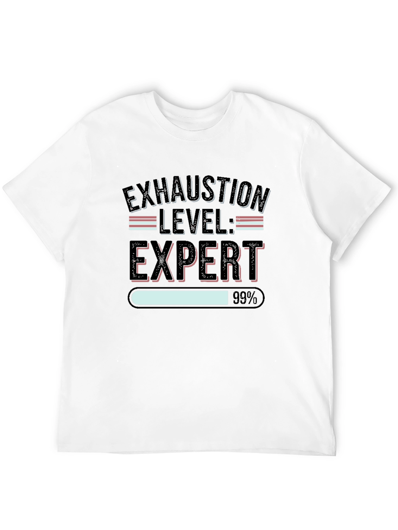 Black Exhaustion Level: Expert Black Graphic Tee view 12