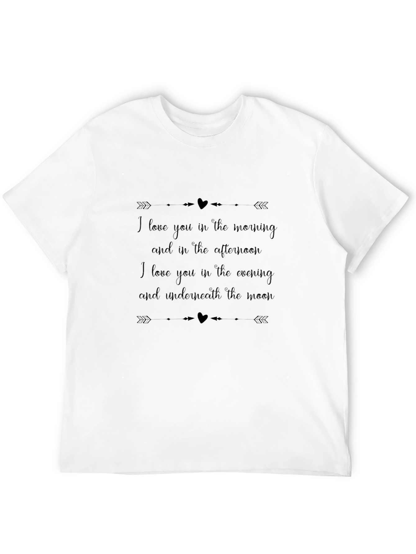 Black I Love You Quote Graphic Tee view 12