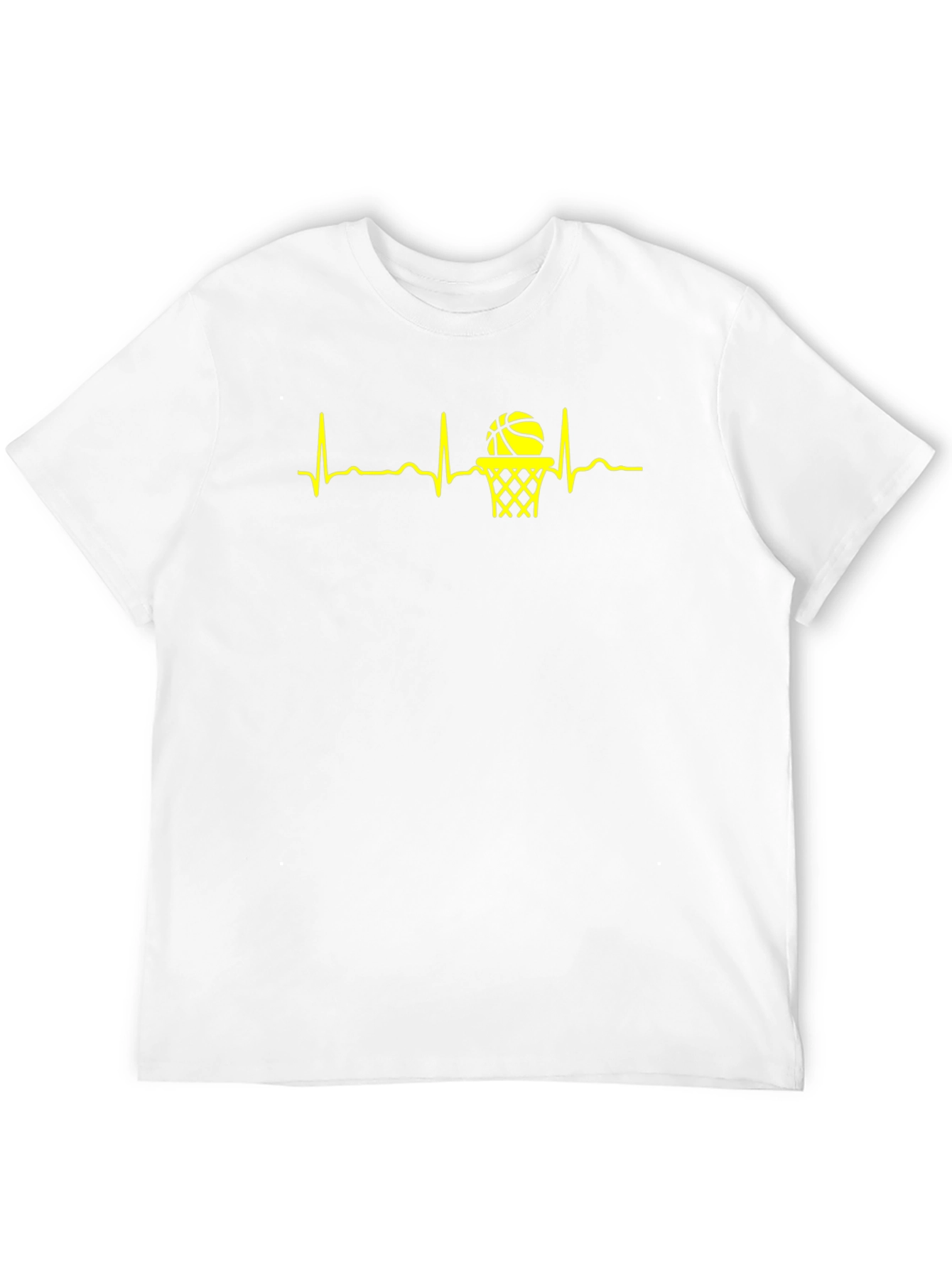 Black Basketball Heartbeat T-Shirt view 12