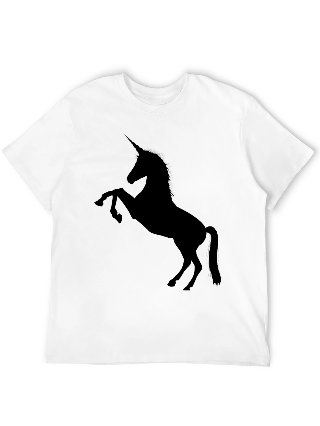 Black Unicorn Silhouette Tee - Black Graphic T-Shirt view 12