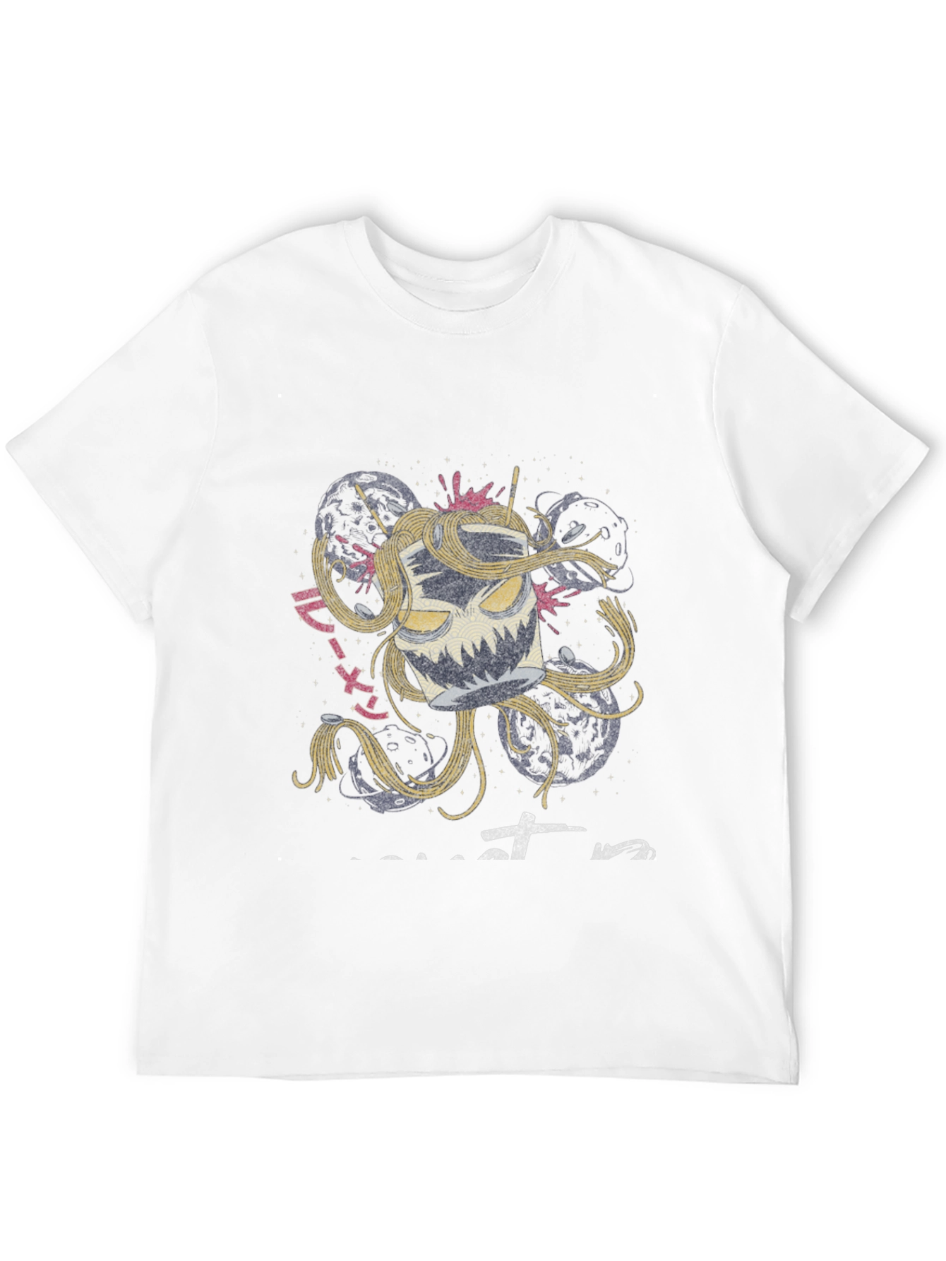 Black Ramen Monster Graphic Tee - Unique Anime Style Shirt view 12