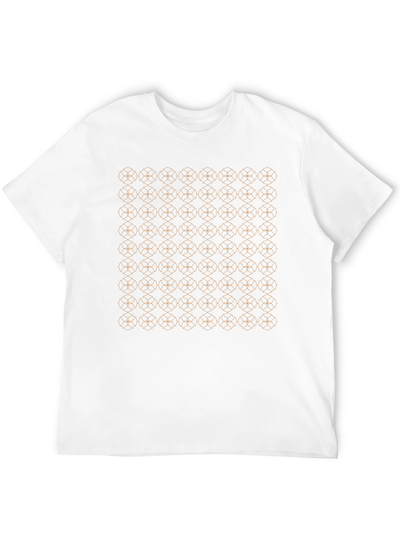 Black Geometric Pattern Tee - Modern Black T-Shirt view 12