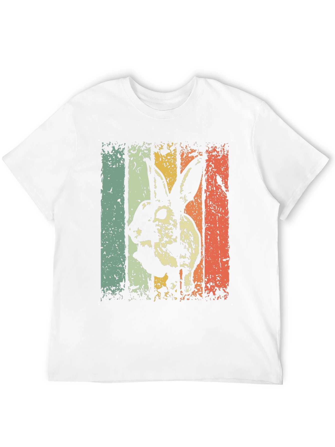 Black Vintage Style Rabbit Graphic T-Shirt view 12