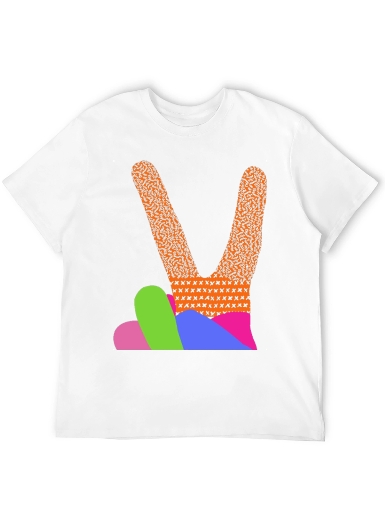 Black Peace Hand Graphic Tee - Retro Style view 12