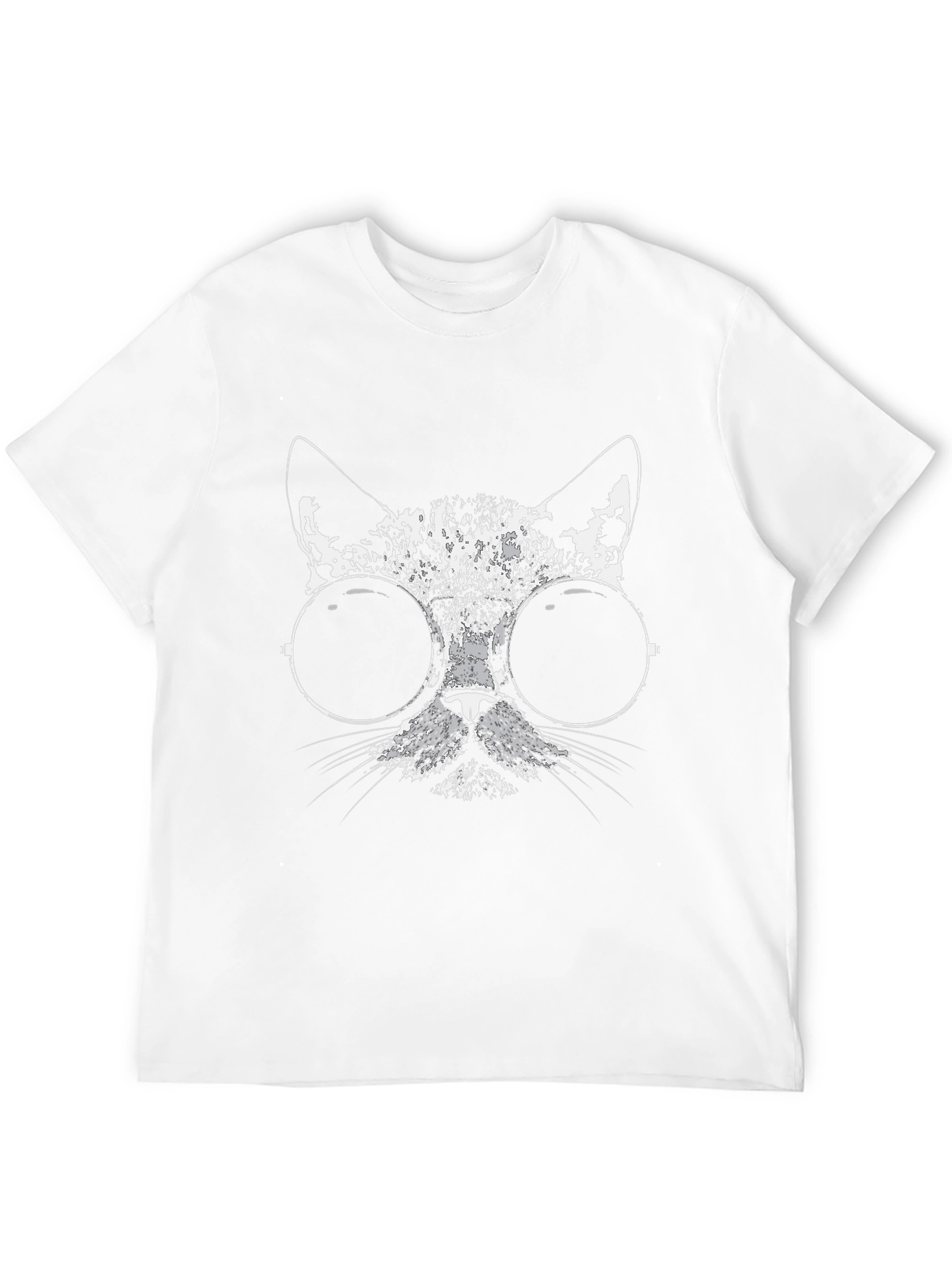 Black Cool Cat Graphic Tee - Black Cotton Blend view 12