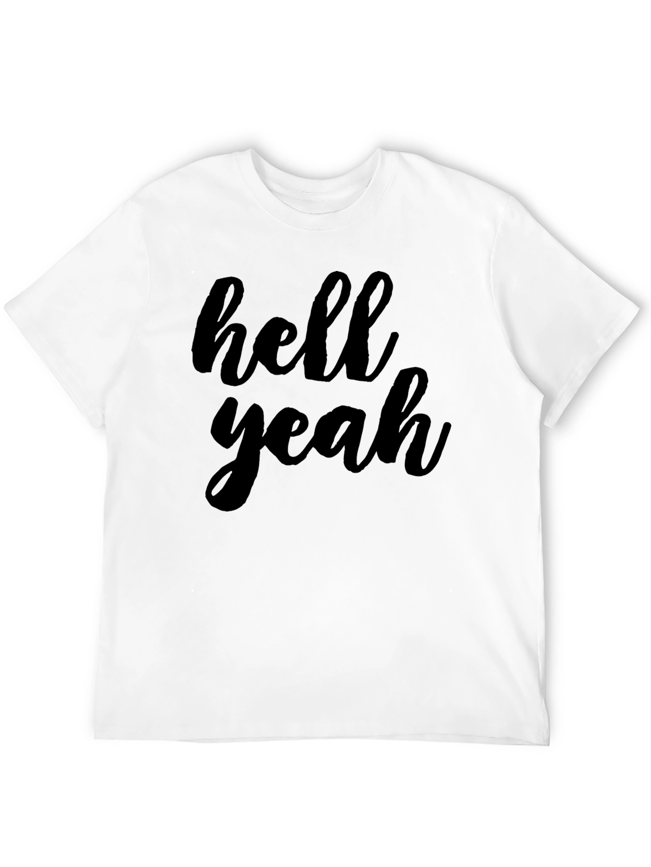 Black Hell Yeah Graphic Tee - Mens Crew Neck T-Shirt view 12