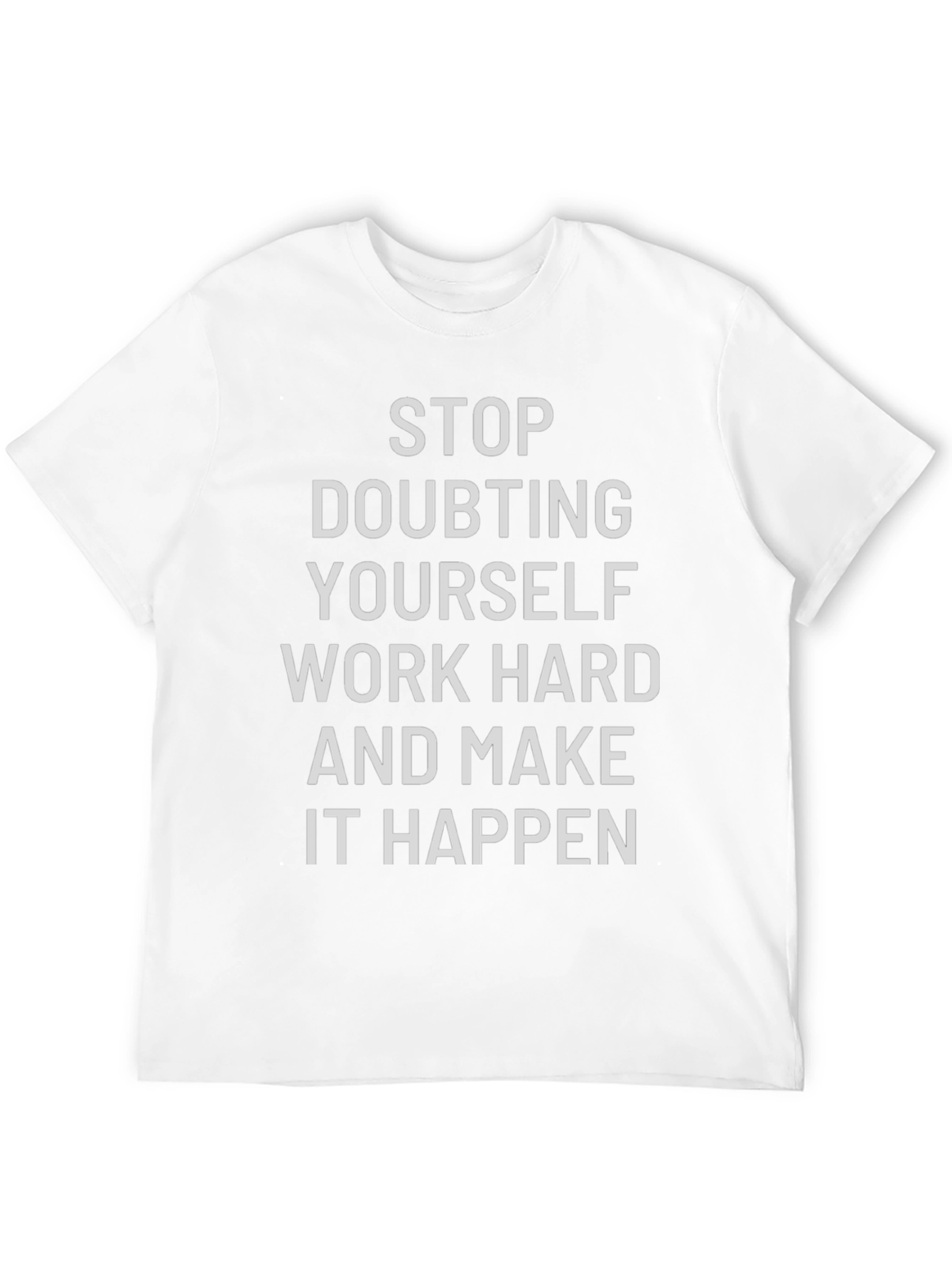Black Motivational Graphic T-Shirt: Stop Doubting Yourself view 12