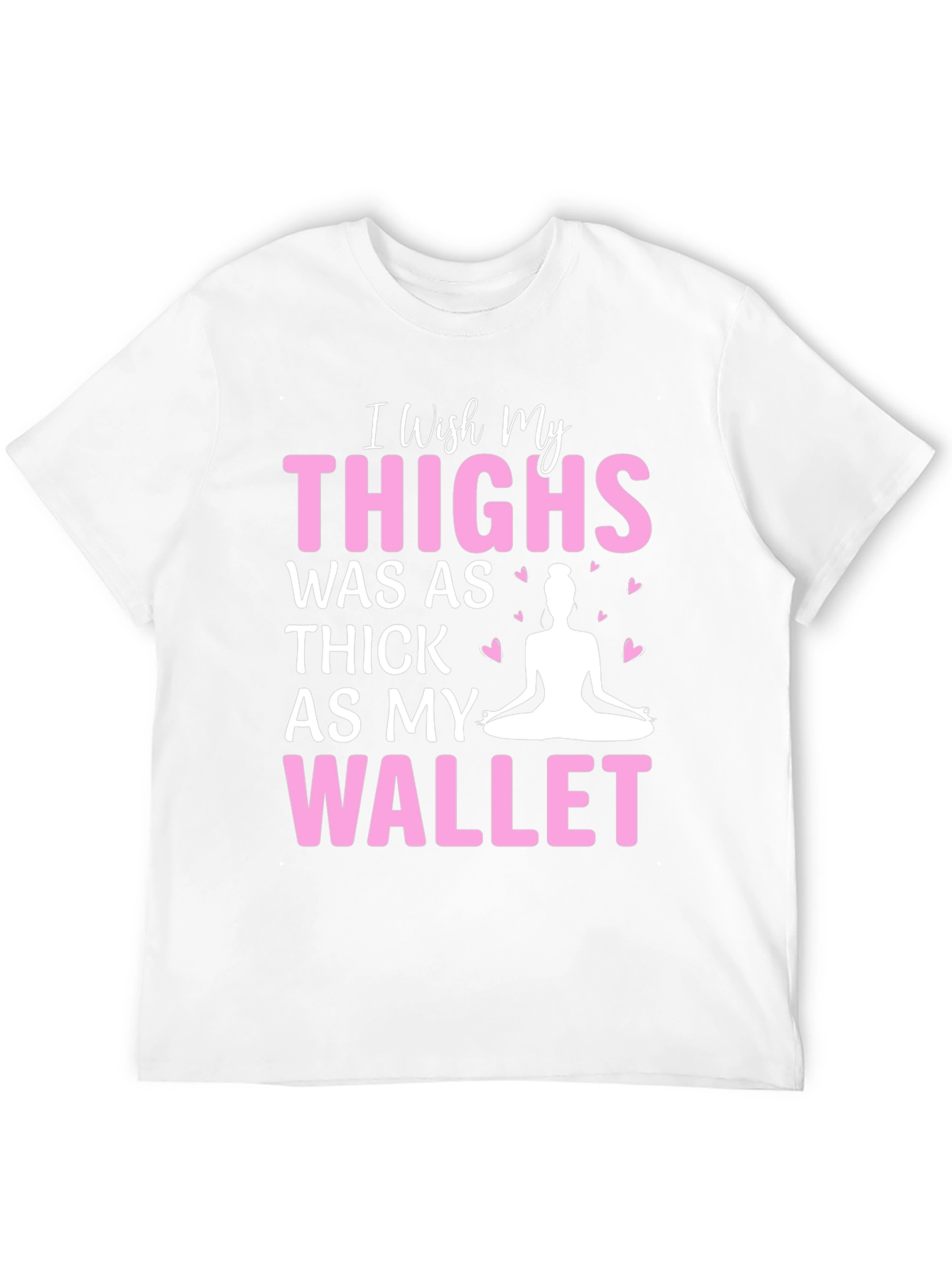 Black Funny Yoga Thighs Wallet Black T-Shirt view 12